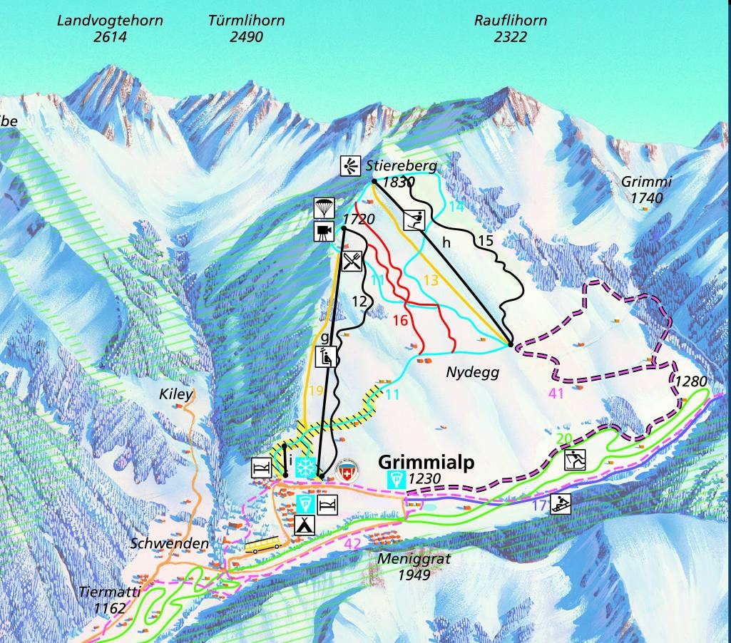 Grimmialp trail map