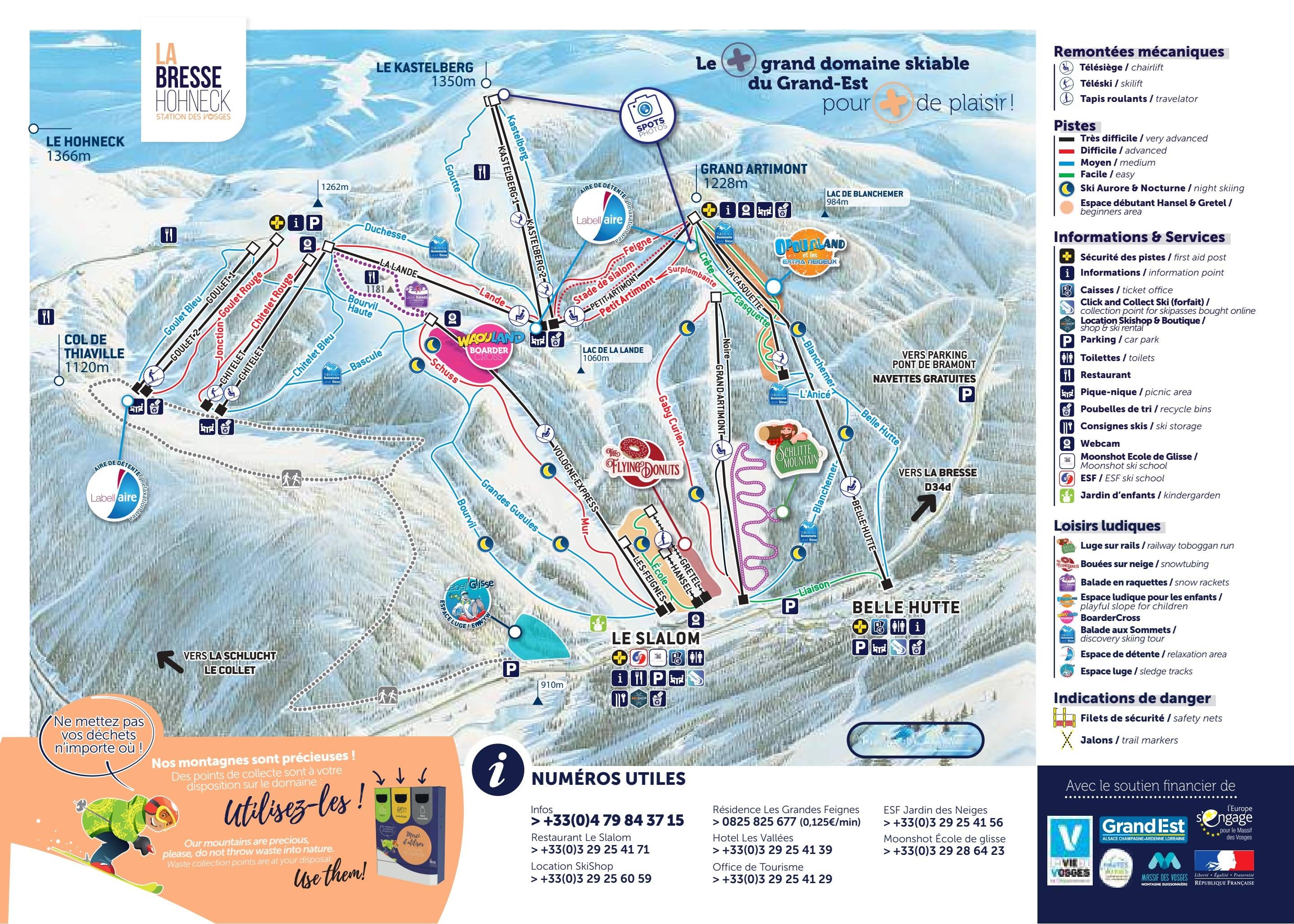 La Bresse – Hohneck trail map
