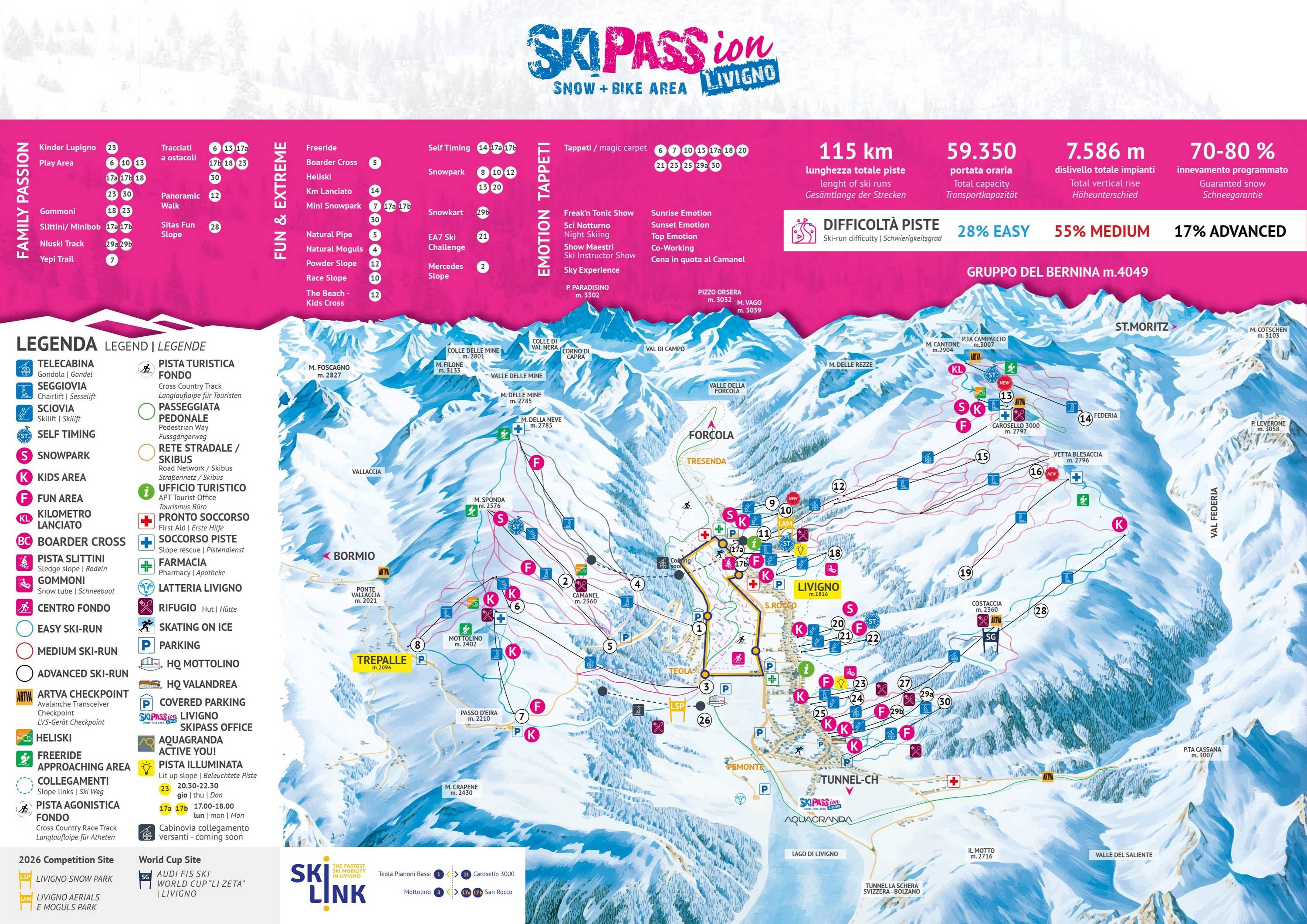 Livigno trail map