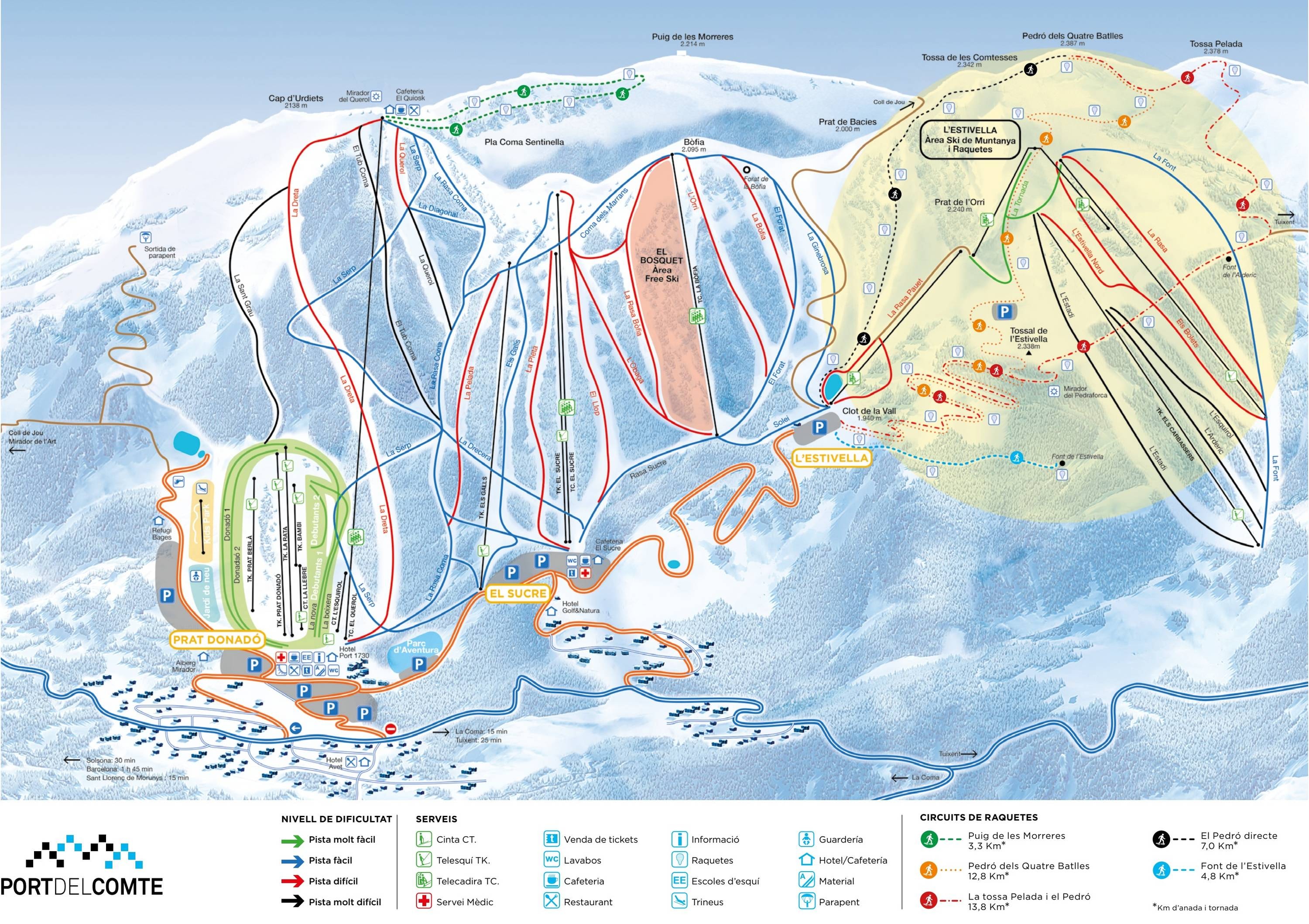 Port del Comte trail map
