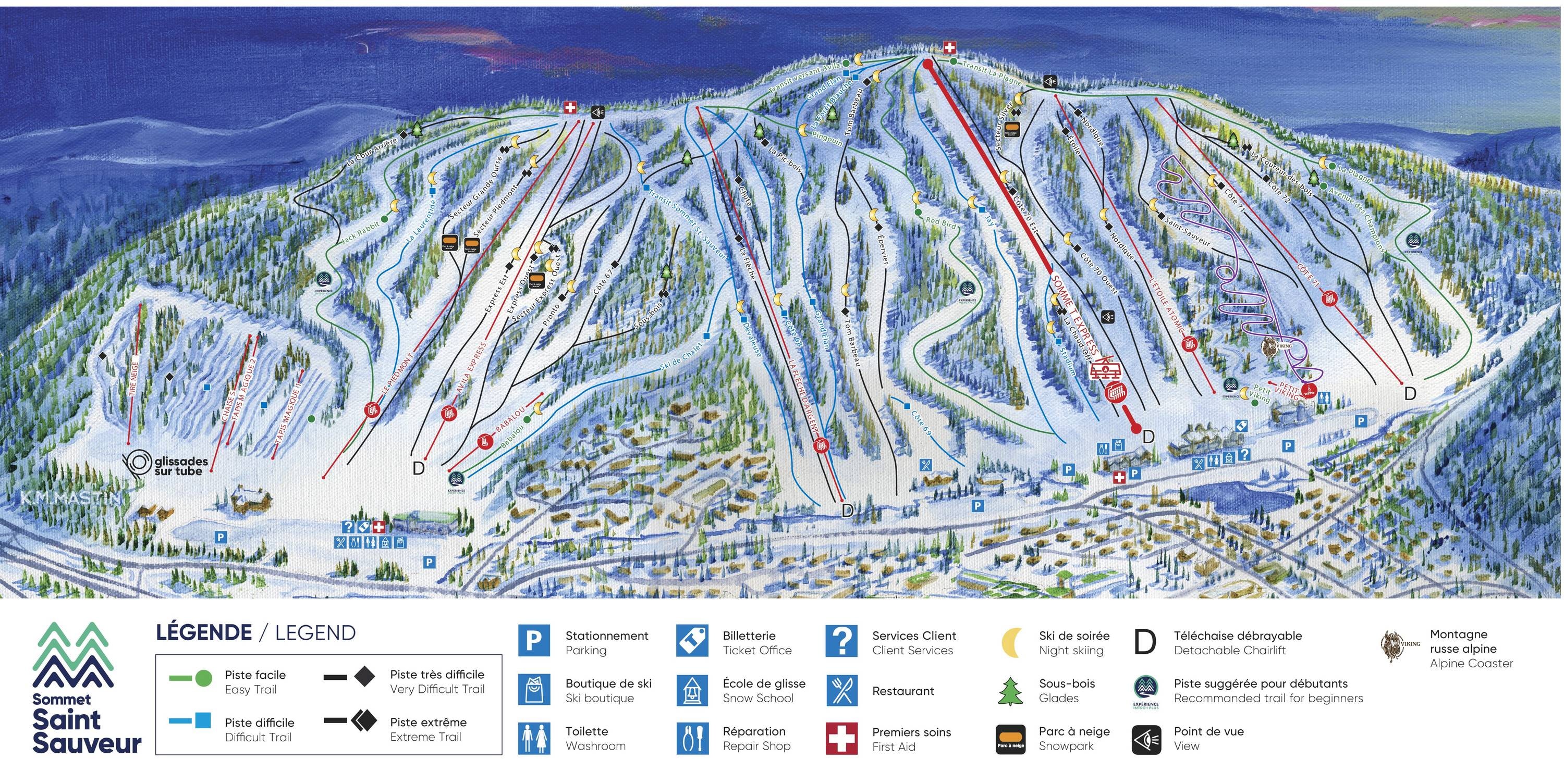 Sommet Saint-Sauveur trail map