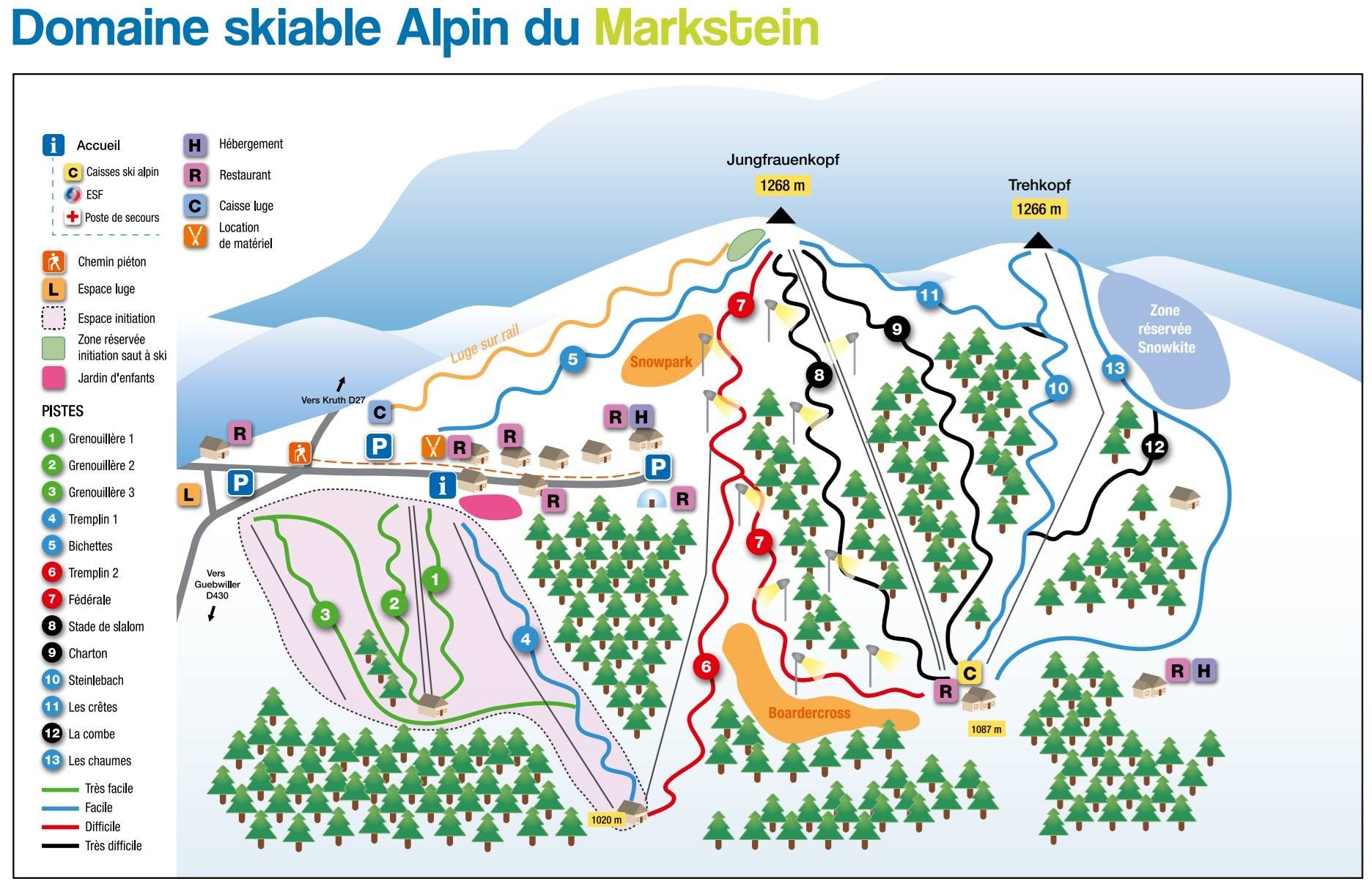 Le Markstein trail map