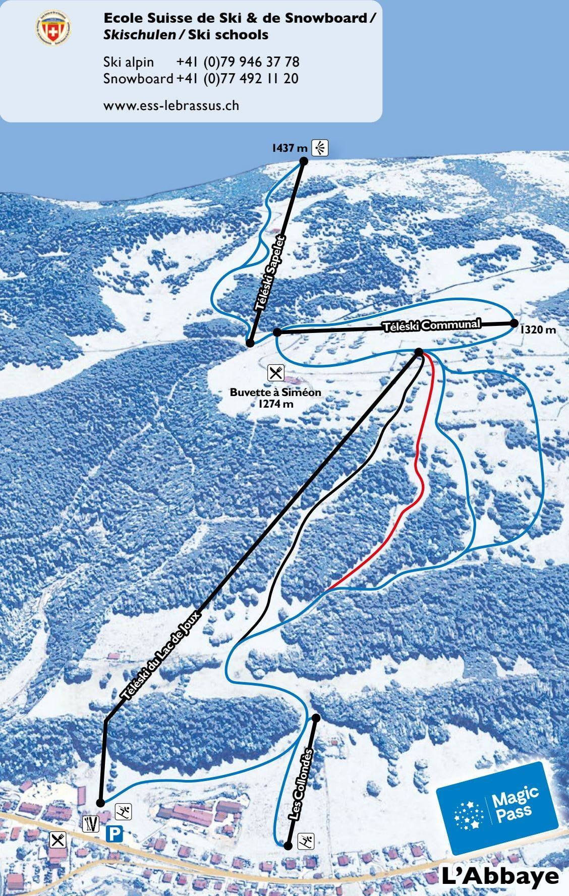 L'Abbaye trail map
