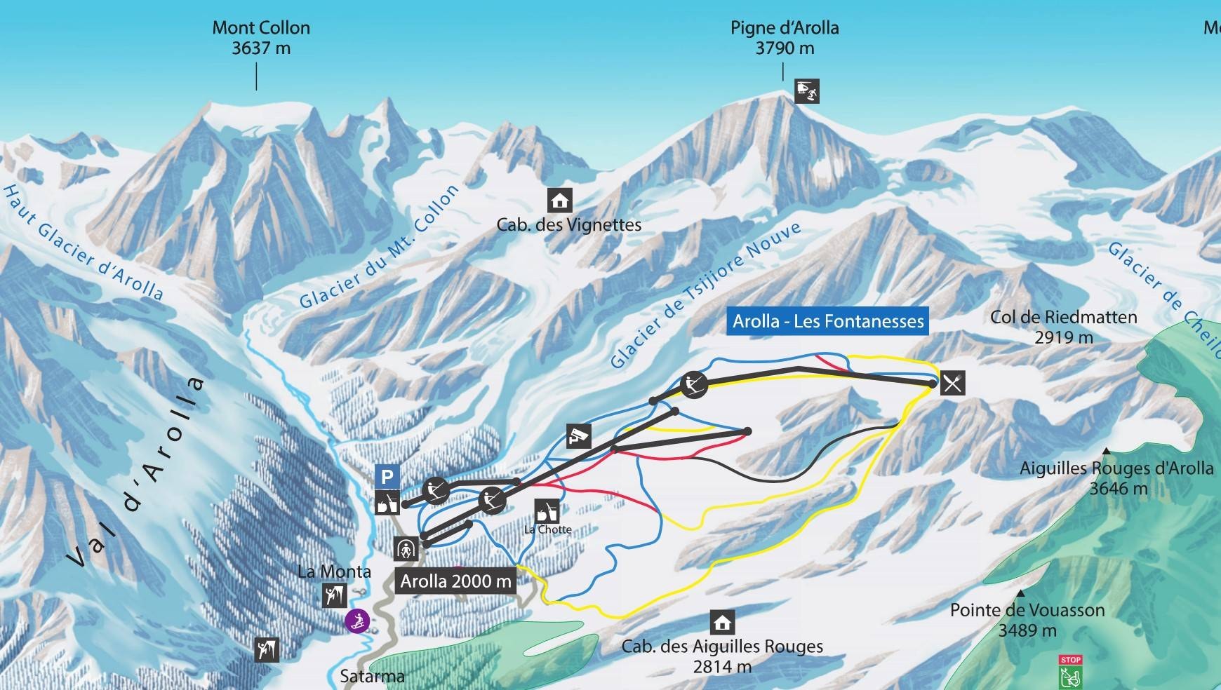 Arolla trail map
