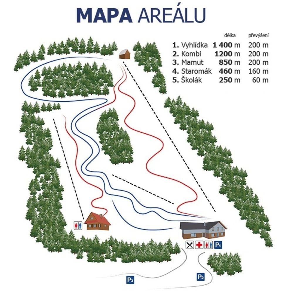 Malenovice trail map