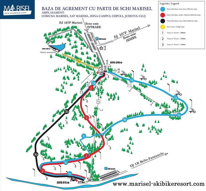 Mărișel trail map