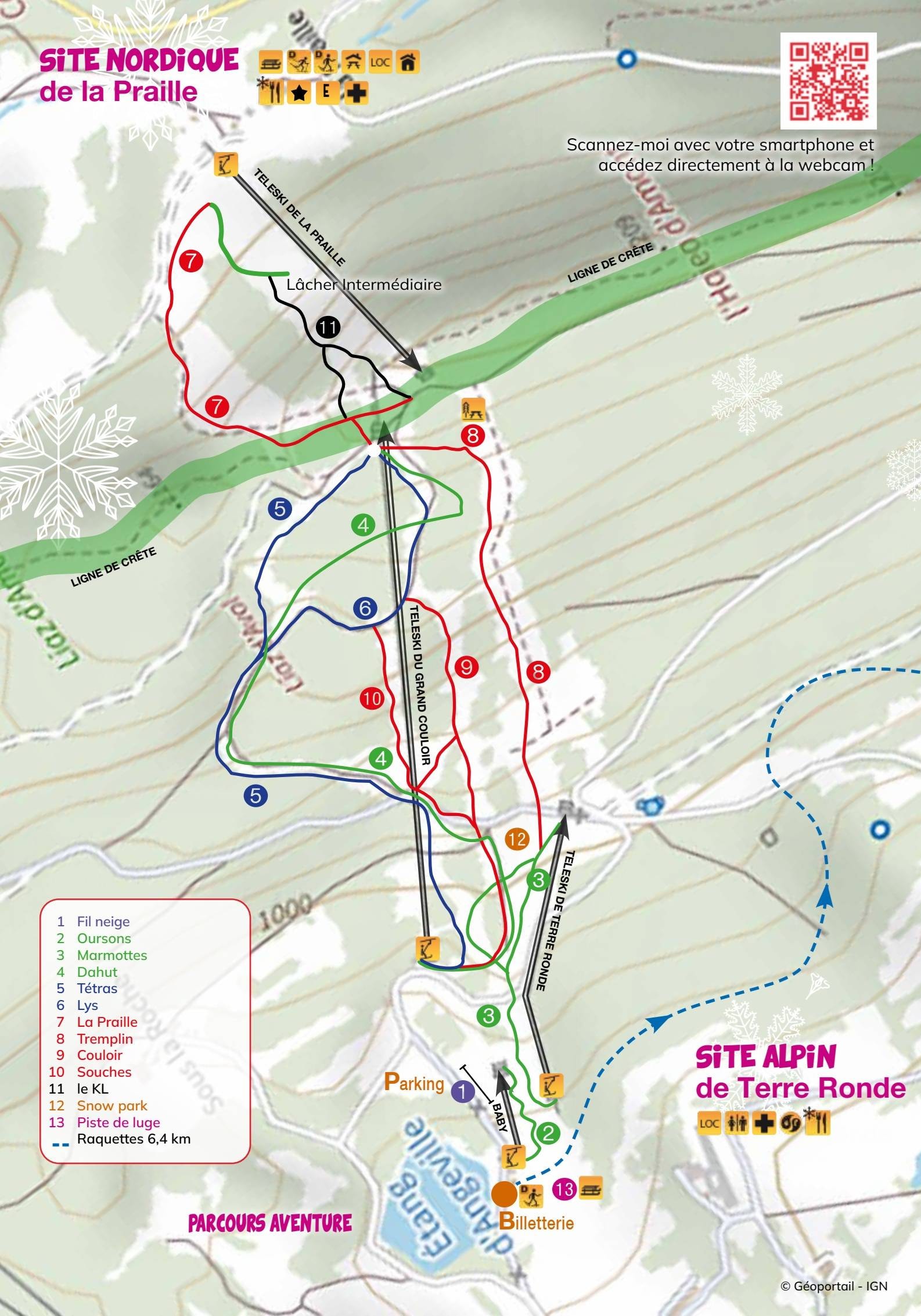 Terre Ronde/La Praille – Plateau d’Hauteville trail map