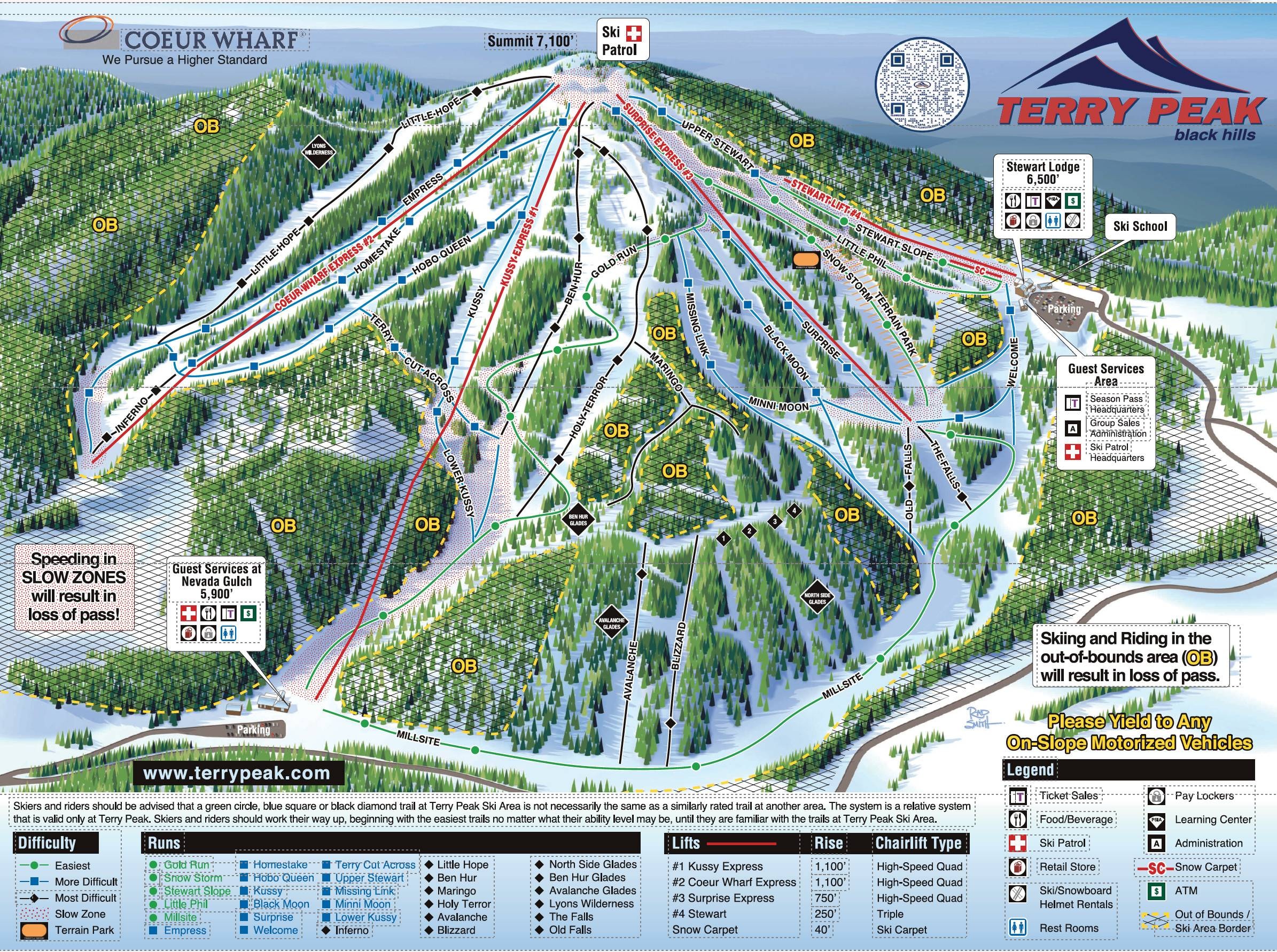 Terry Peak trail map