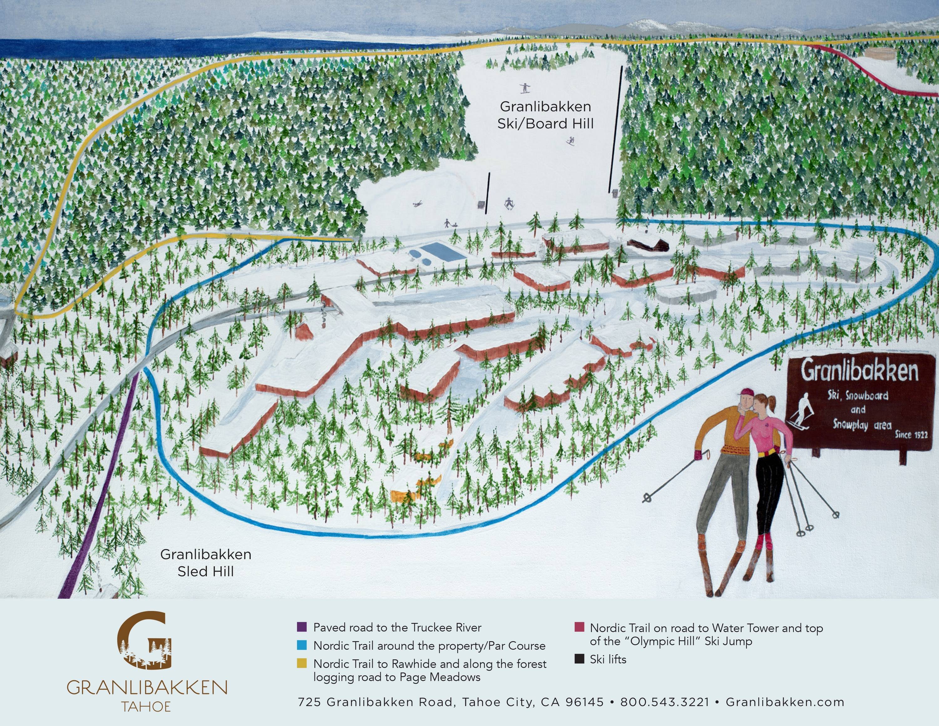 Granlibakken trail map