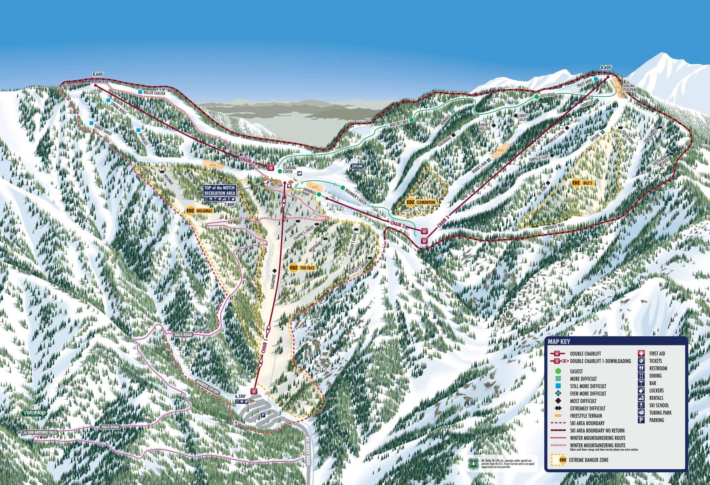 Mt. Baldy trail map