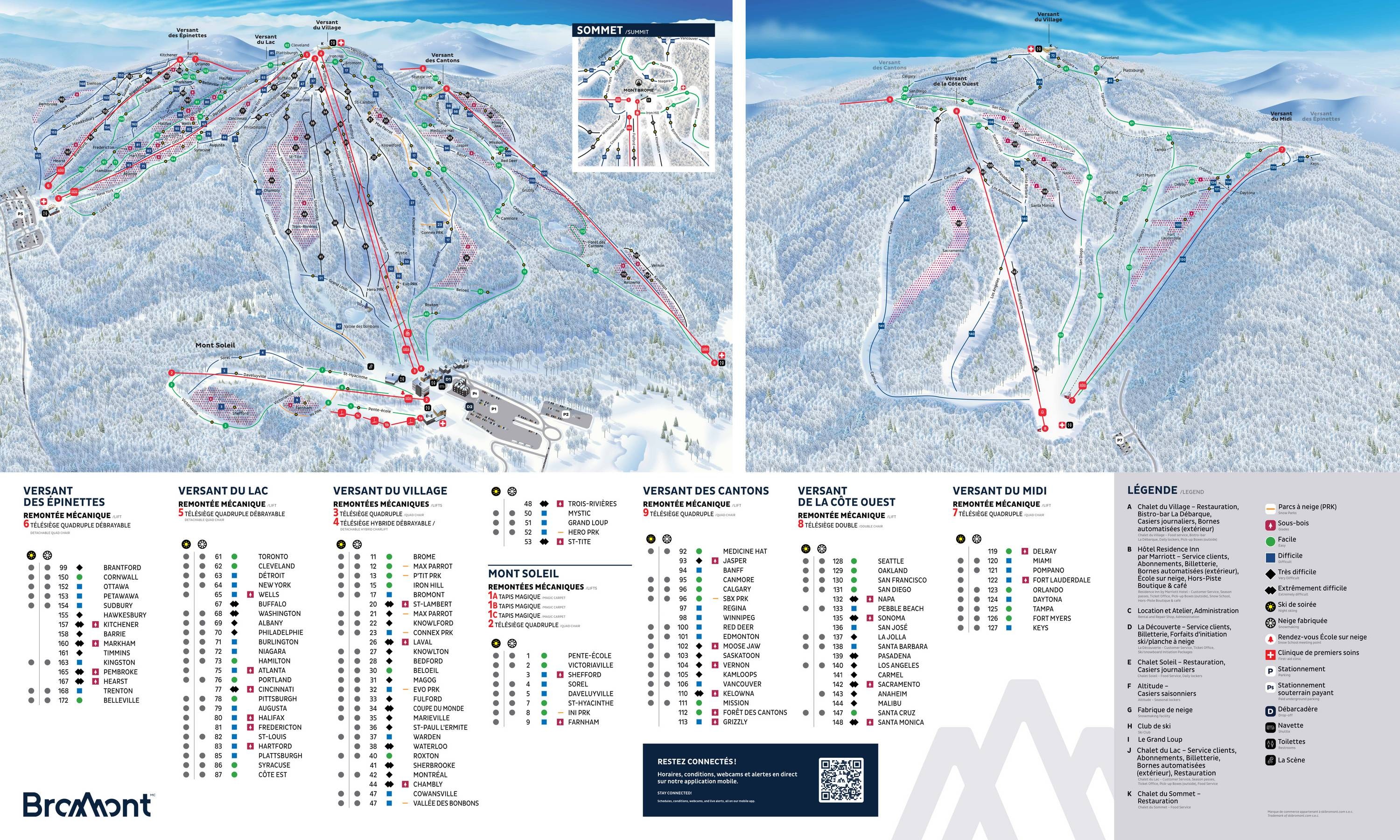 Bromont trail map