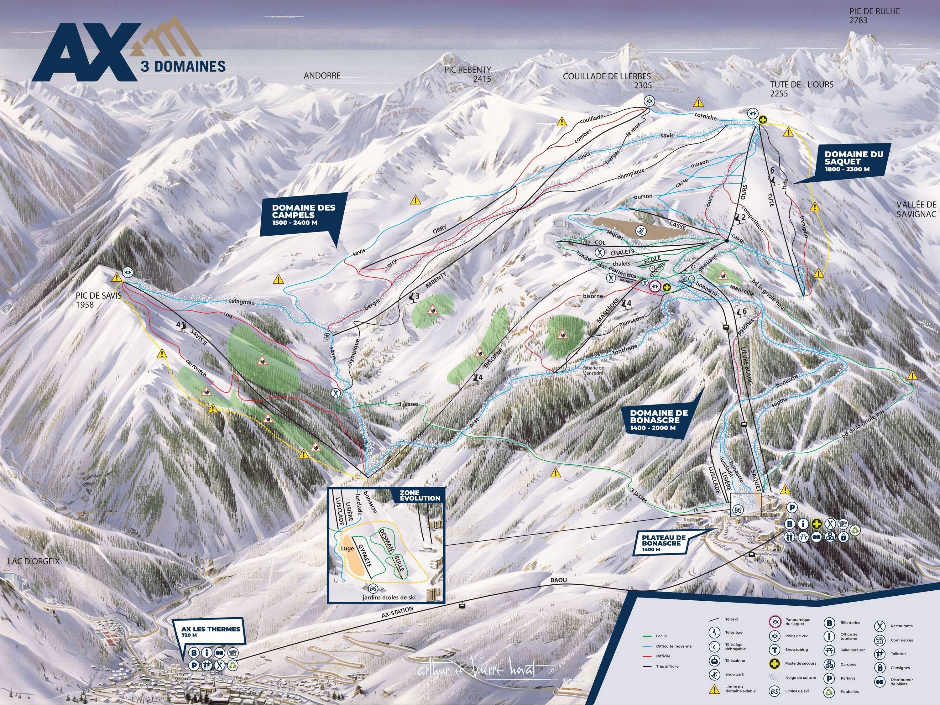 Ax 3 Domaines – Ax-les-Thermes trail map