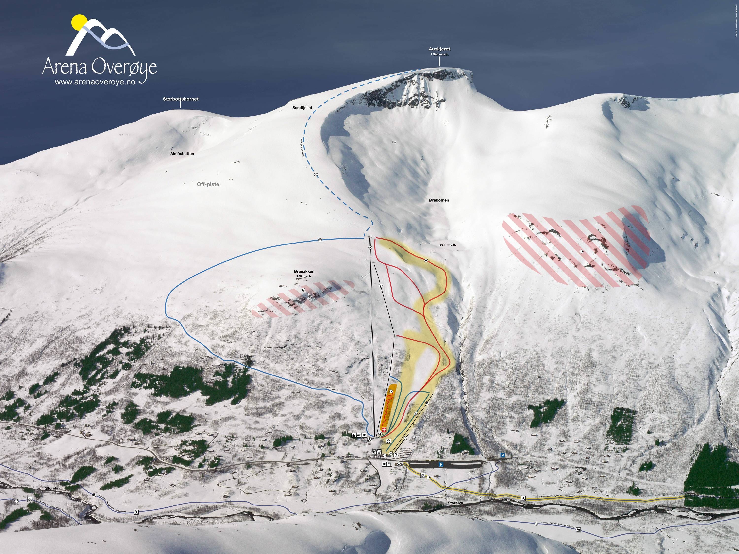 Arena Overøye – Stordal trail map