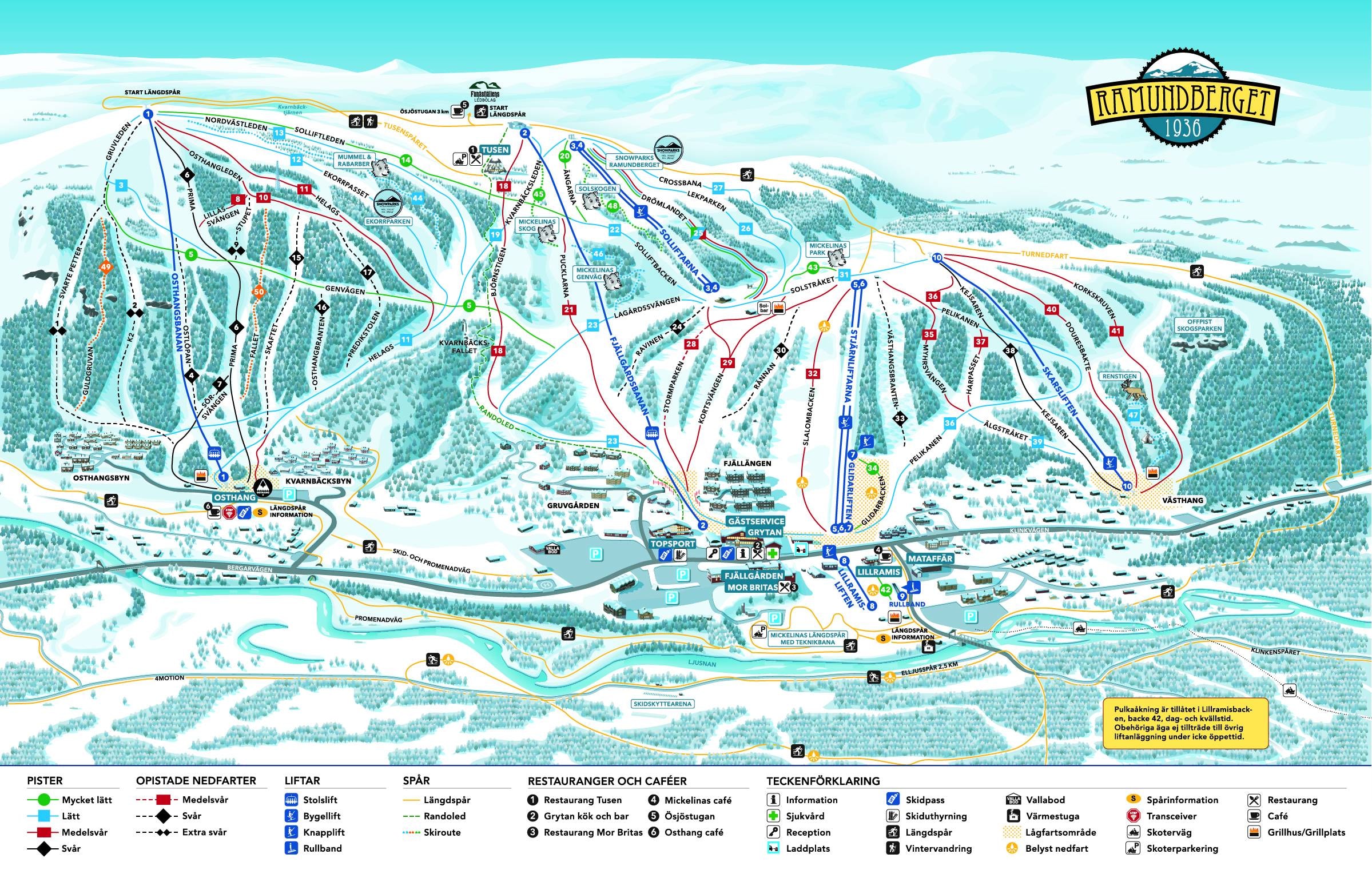 Ramundberget trail map