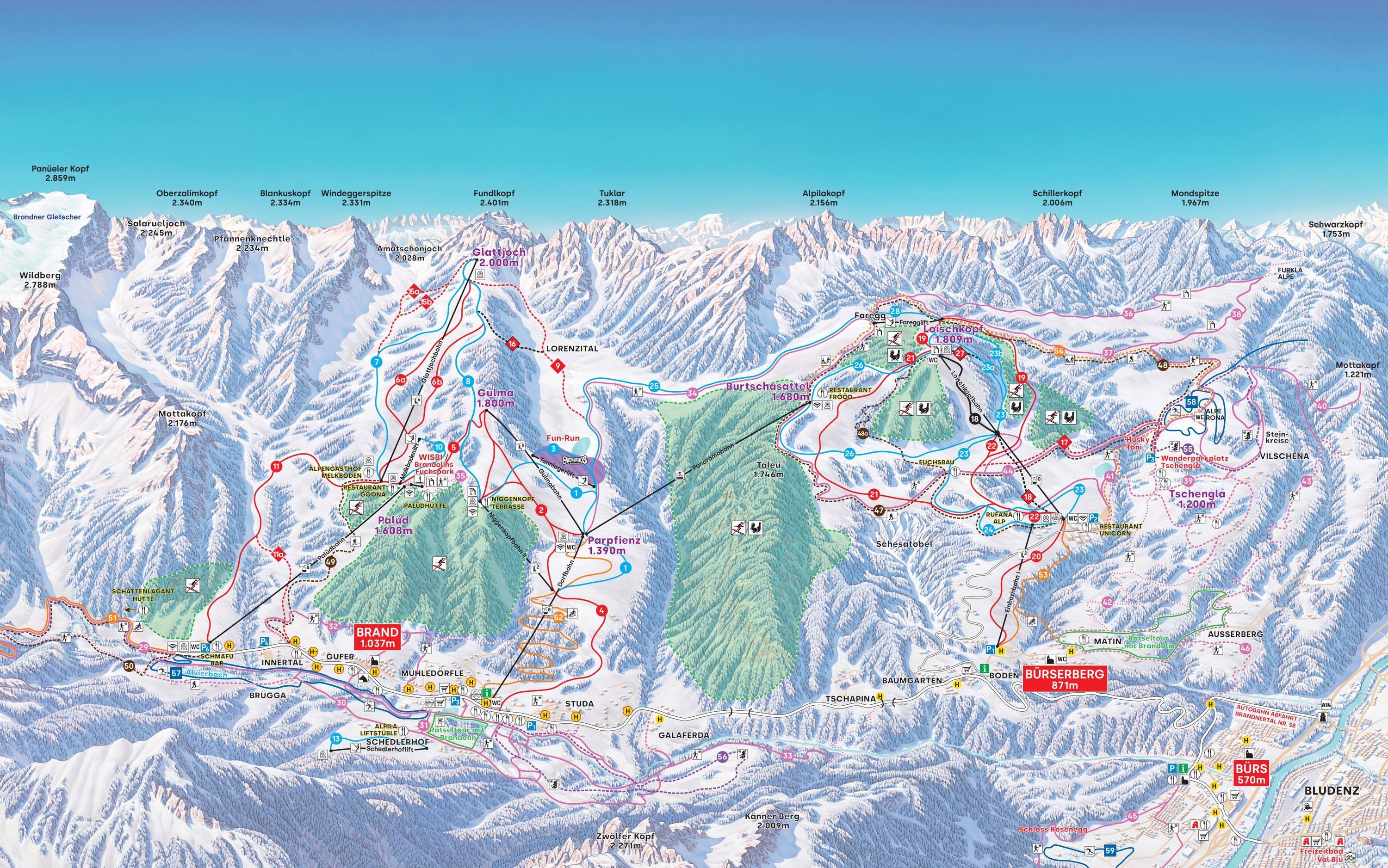 Brandnertal – Brand/Bürserberg trail map