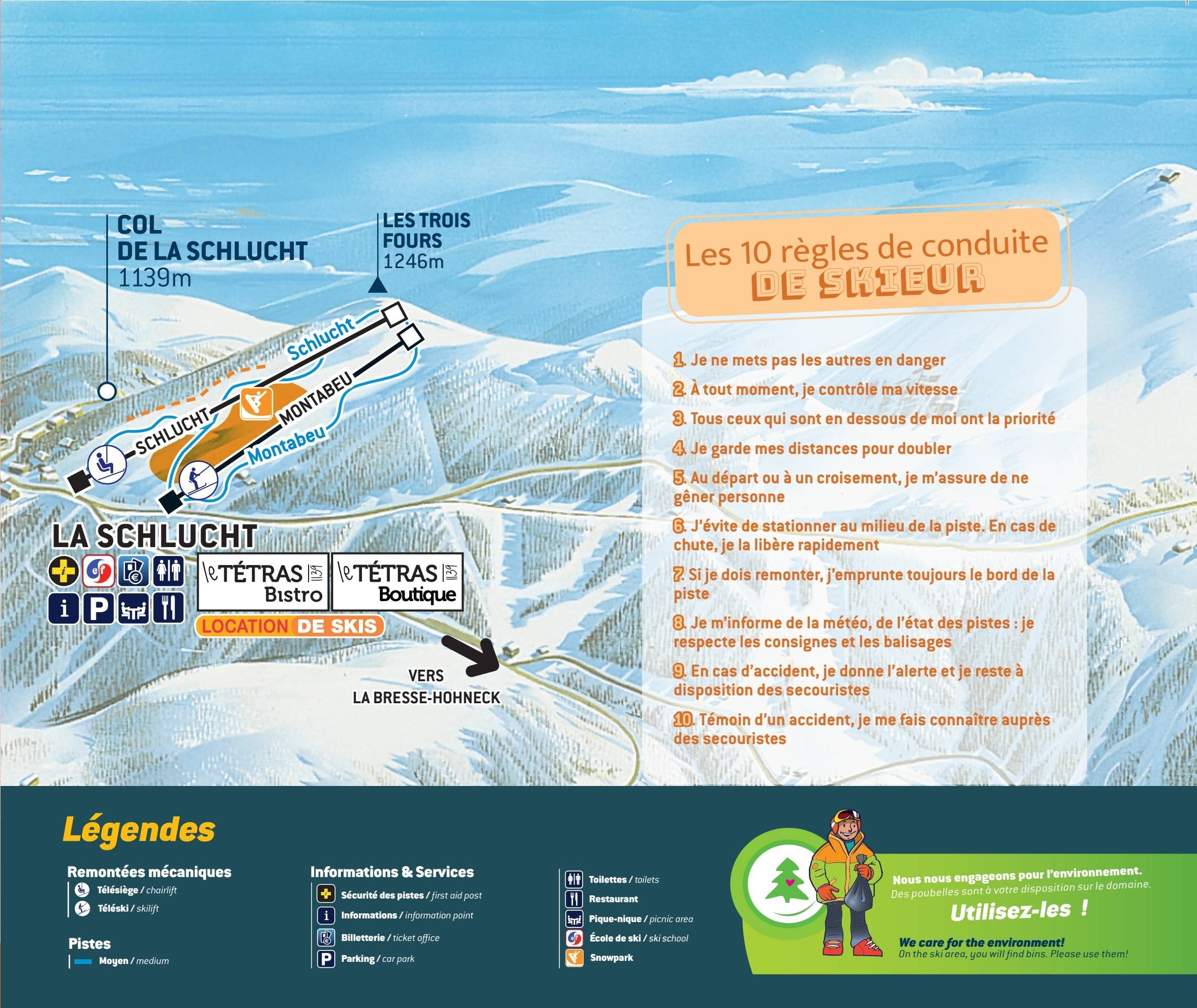La Schlucht trail map
