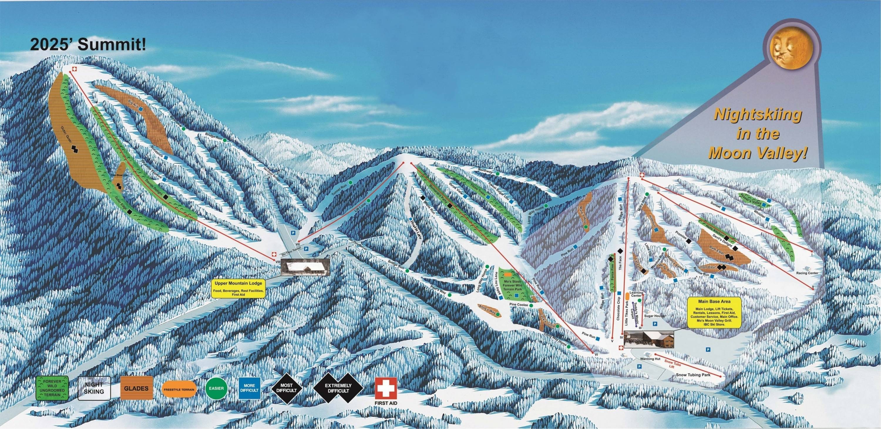 Titus Mountain trail map
