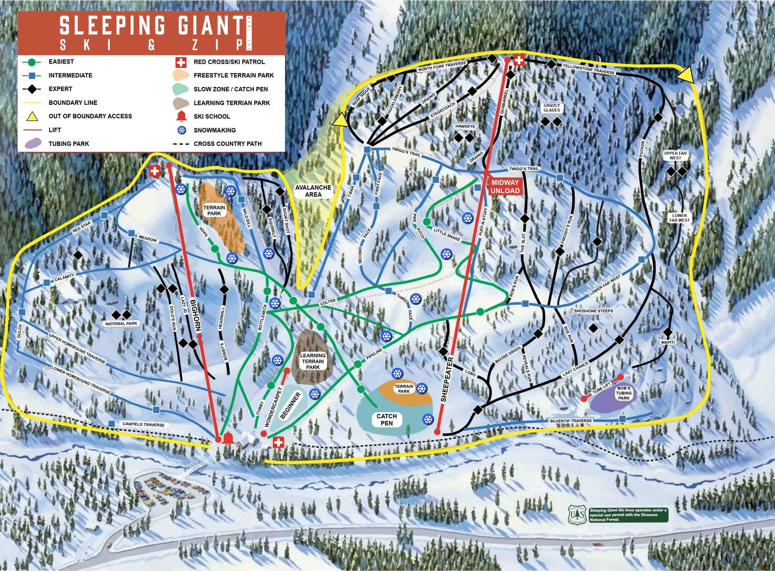 Sleeping Giant trail map
