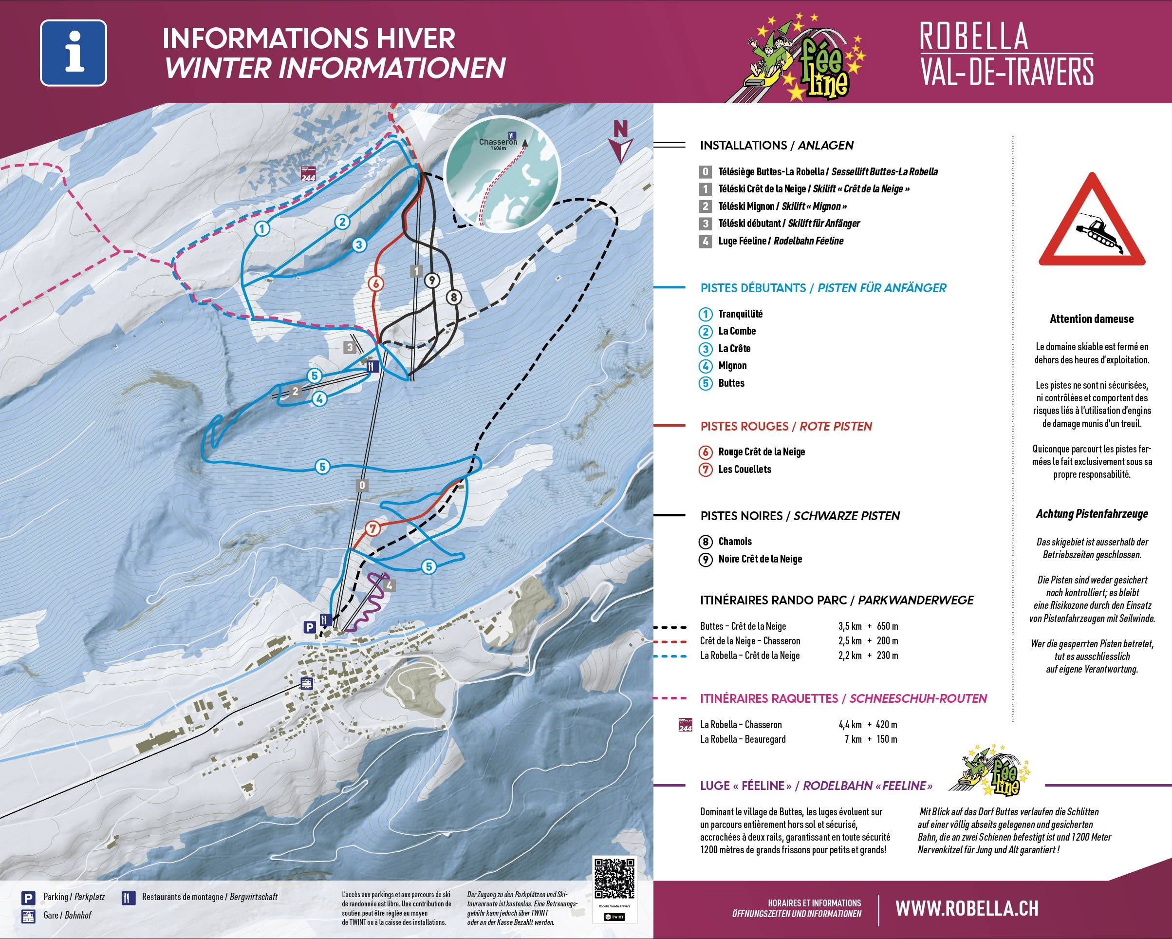 La Robella – Buttes (Val-de-Travers) trail map