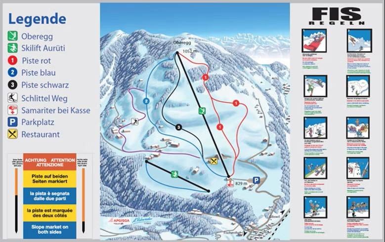 Fischenthal-Aurüti – Oberegg trail map