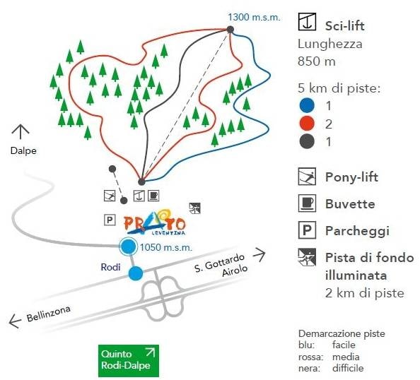 Prato (Leventina) trail map