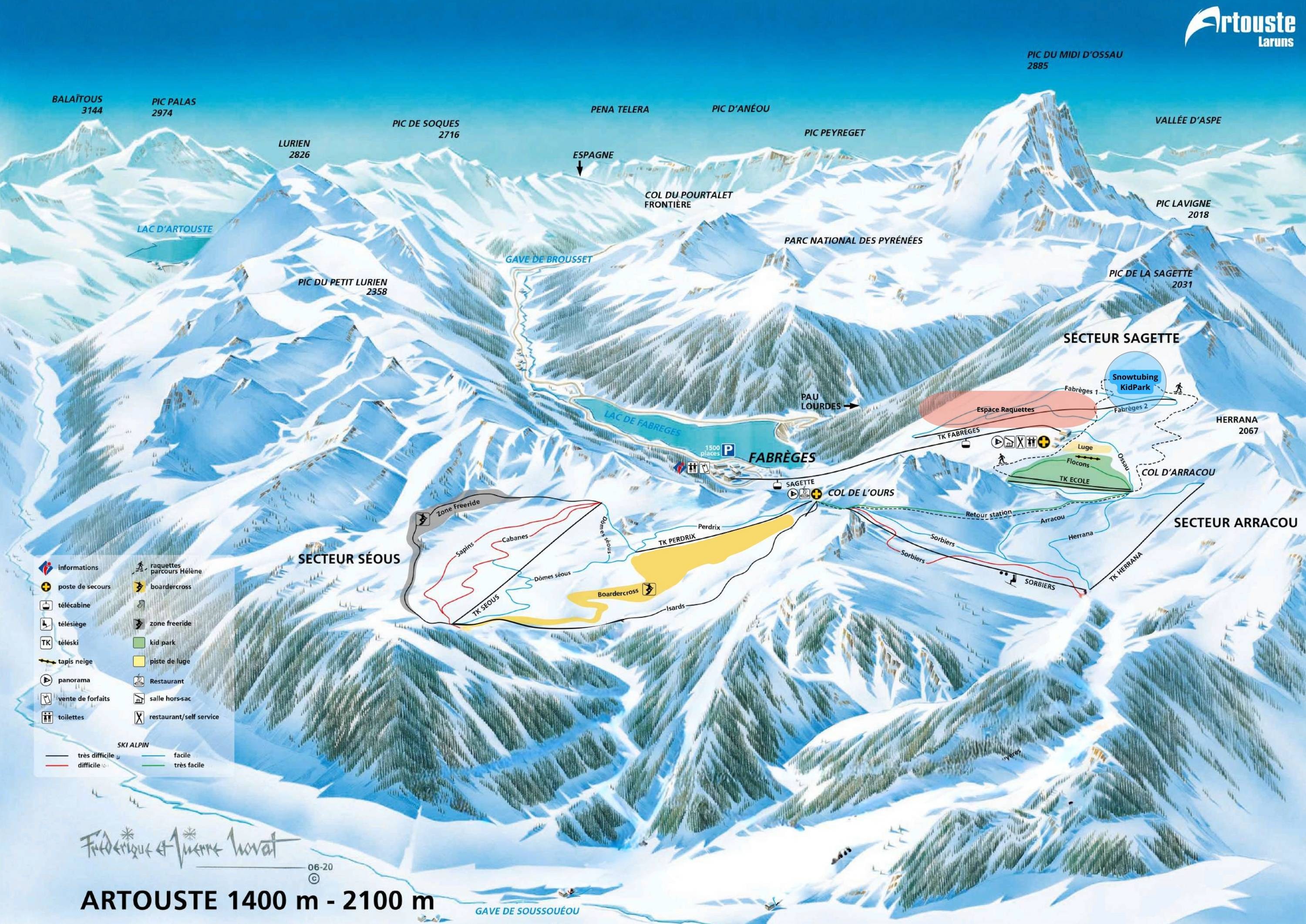 Artouste trail map