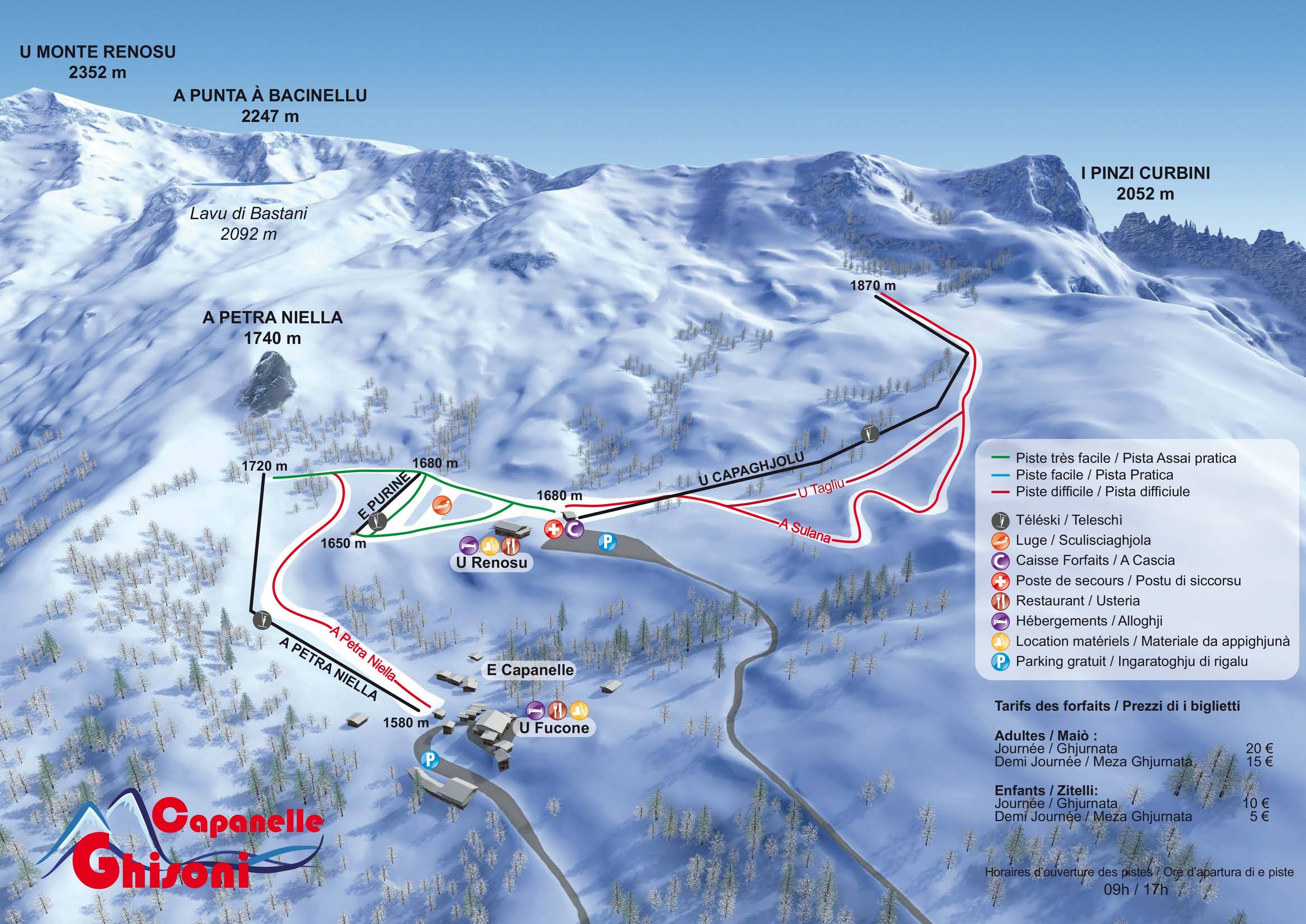 Ghisoni trail map