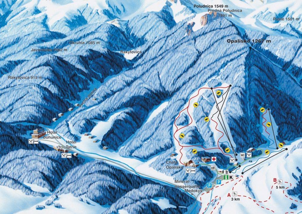 Opalisko – Závažná Poruba trail map