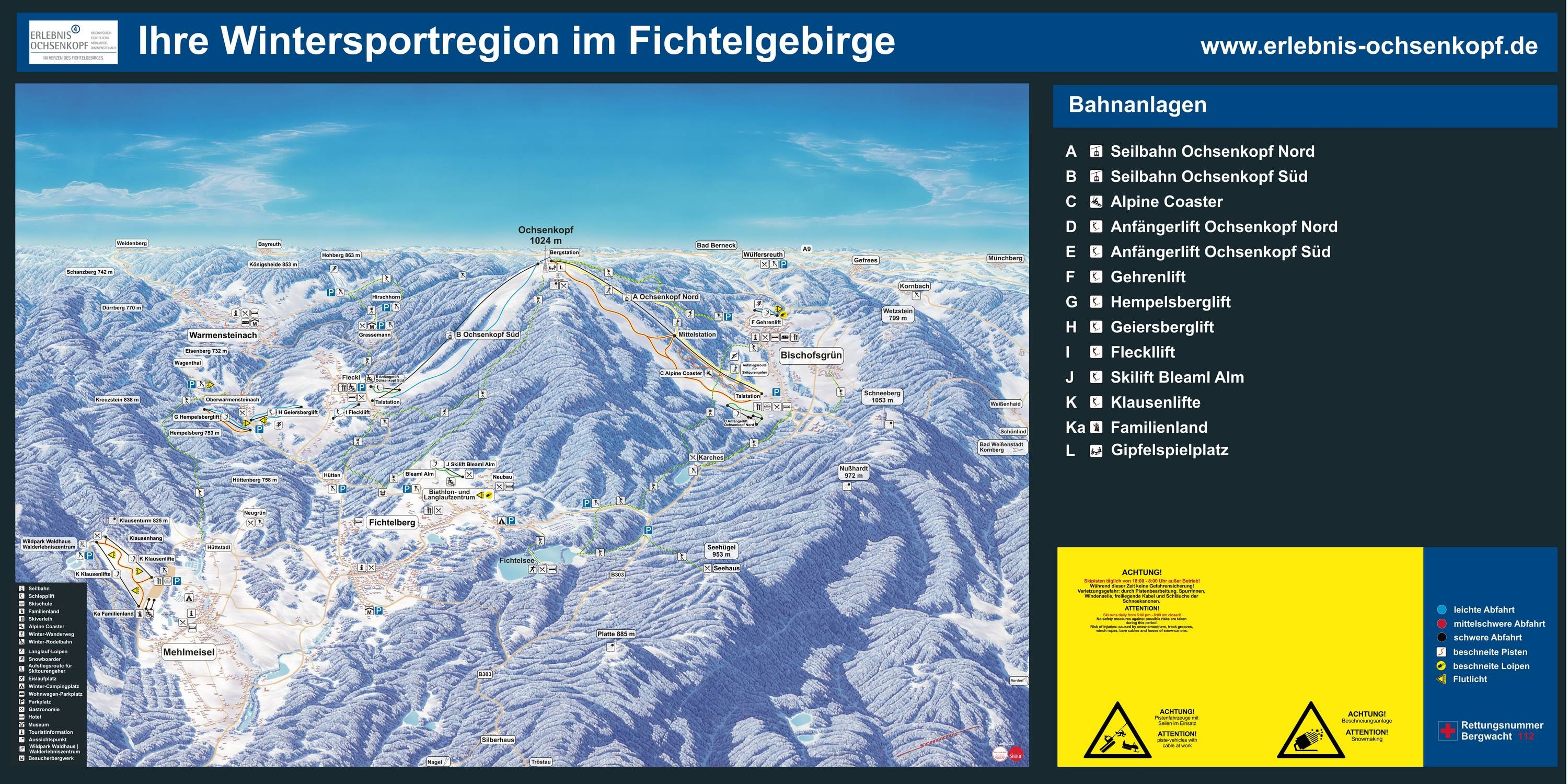 Ochsenkopf trail map