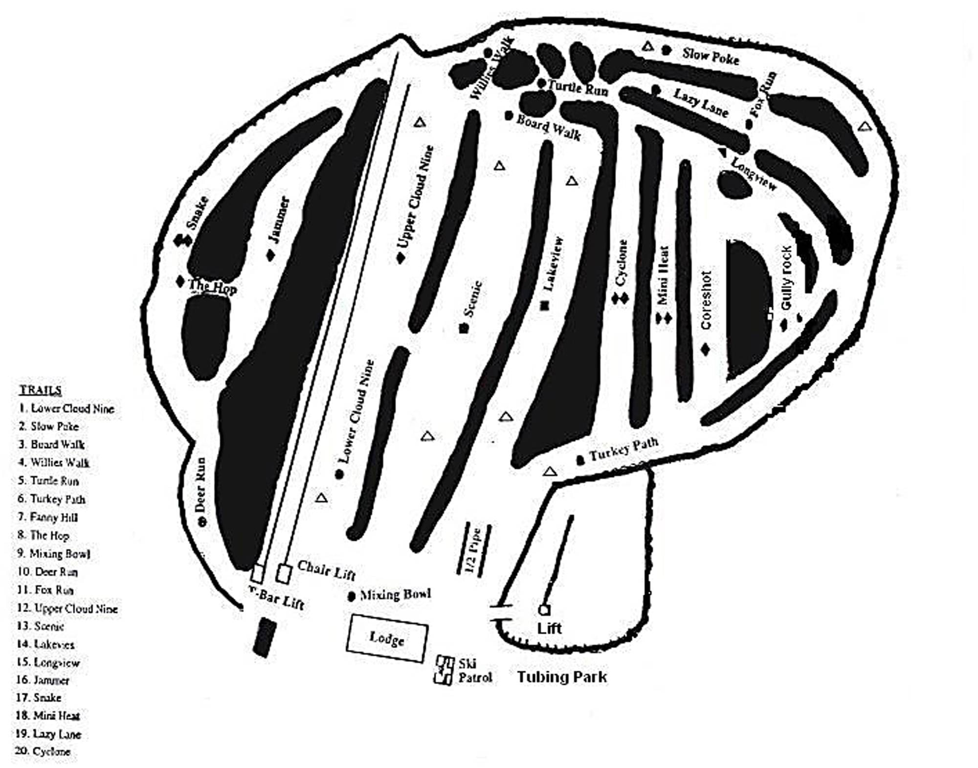 Hermon Mountain trail map
