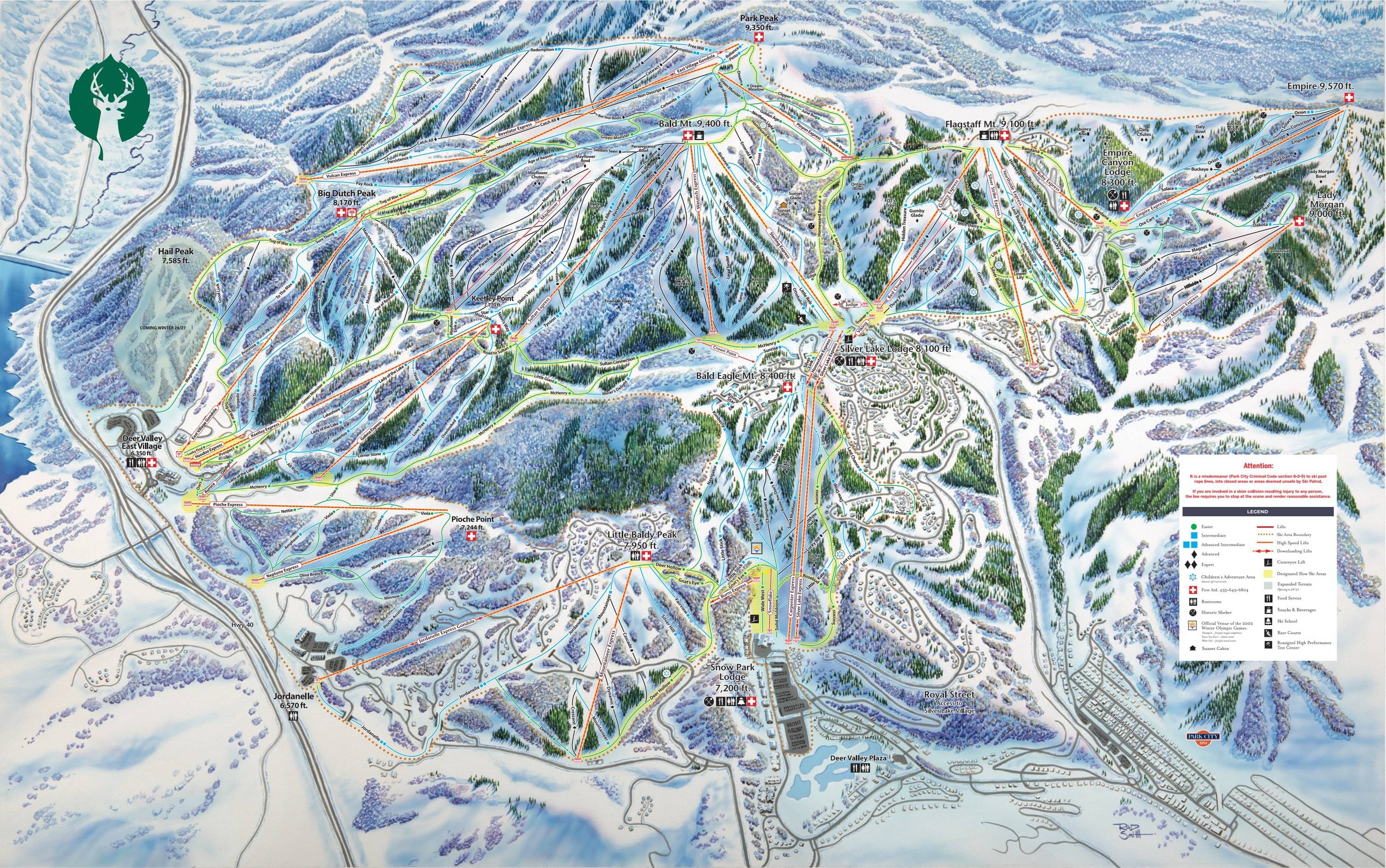 Deer Valley trail map