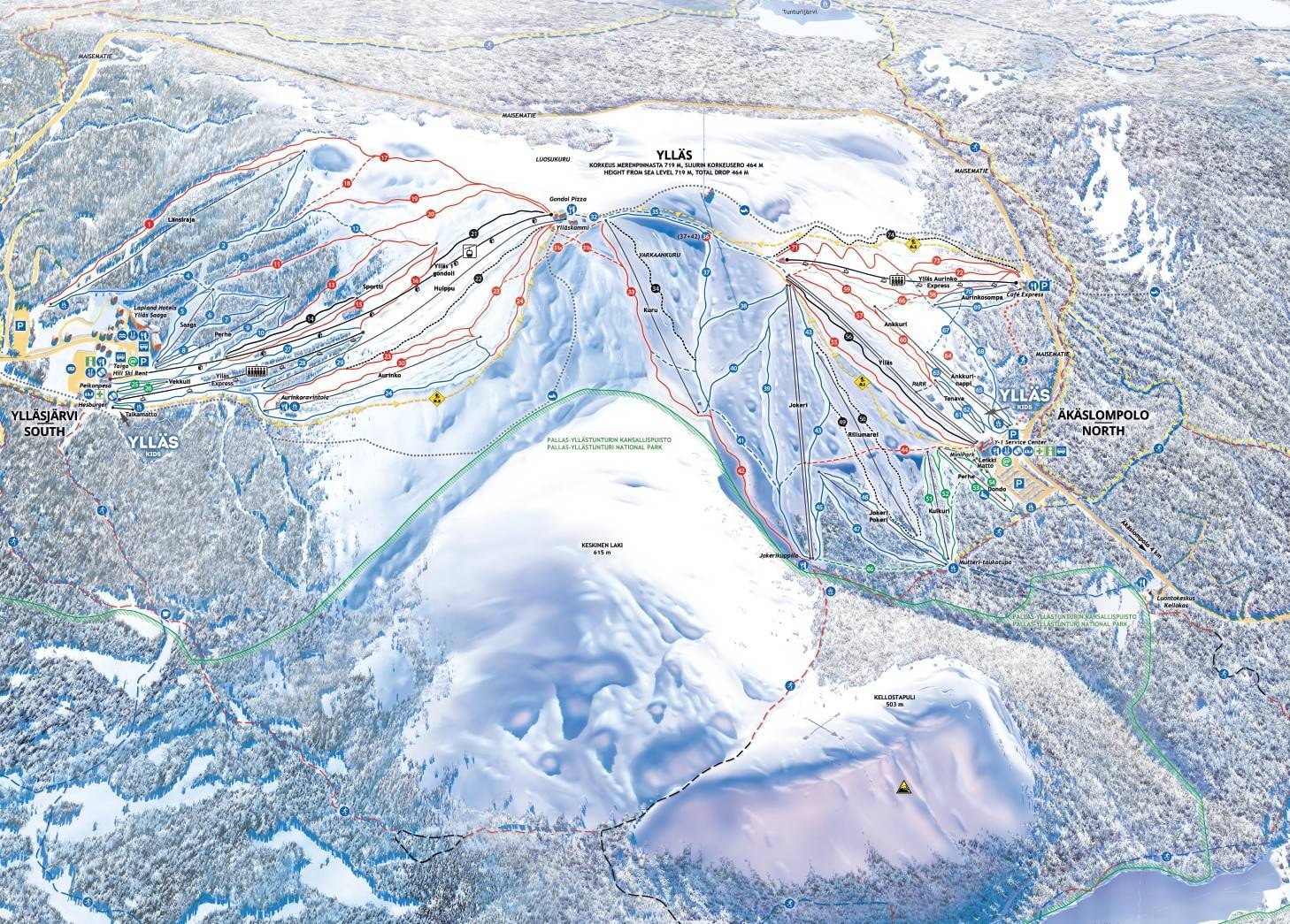 Ylläs trail map