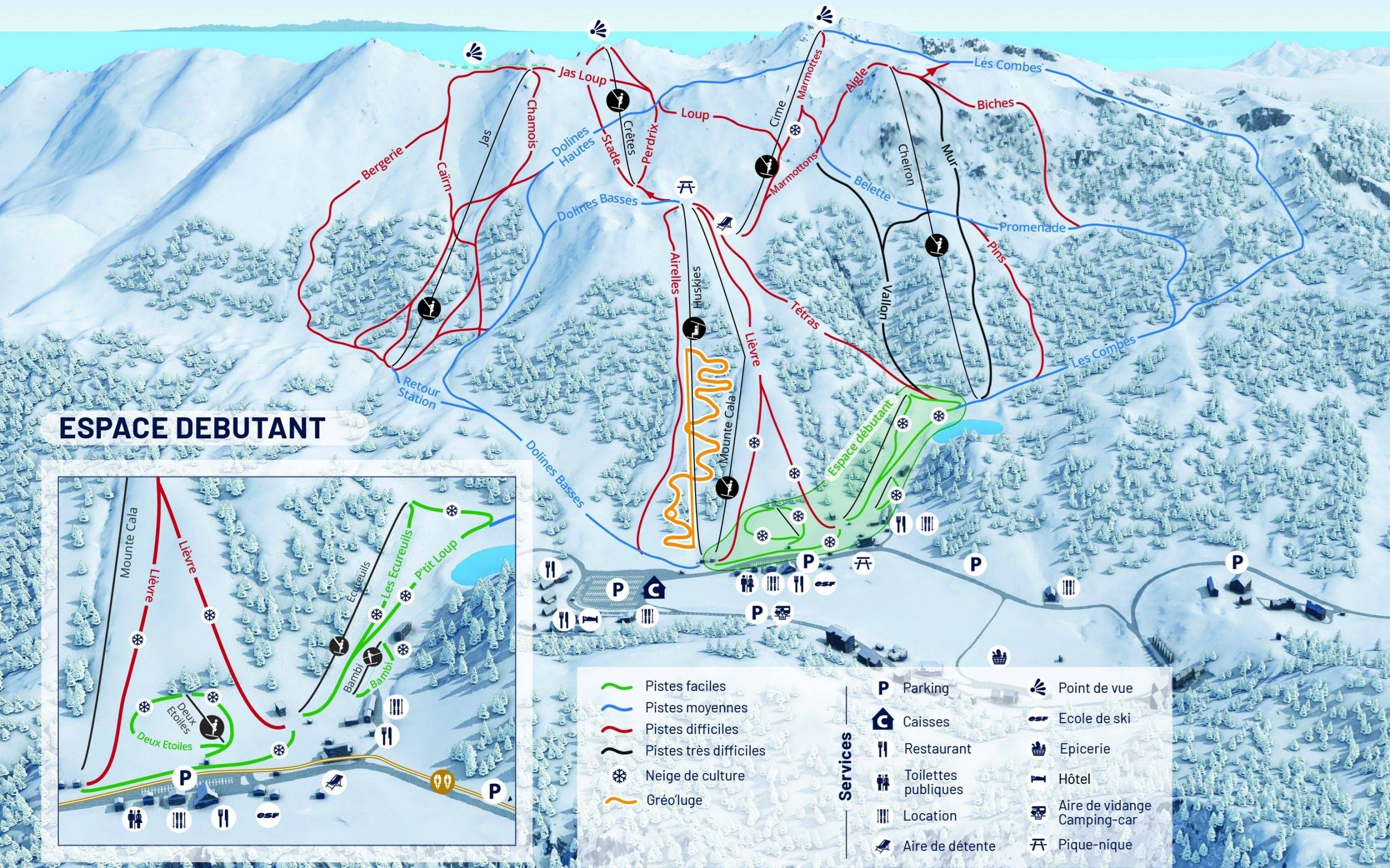 Gréolières les Neiges trail map