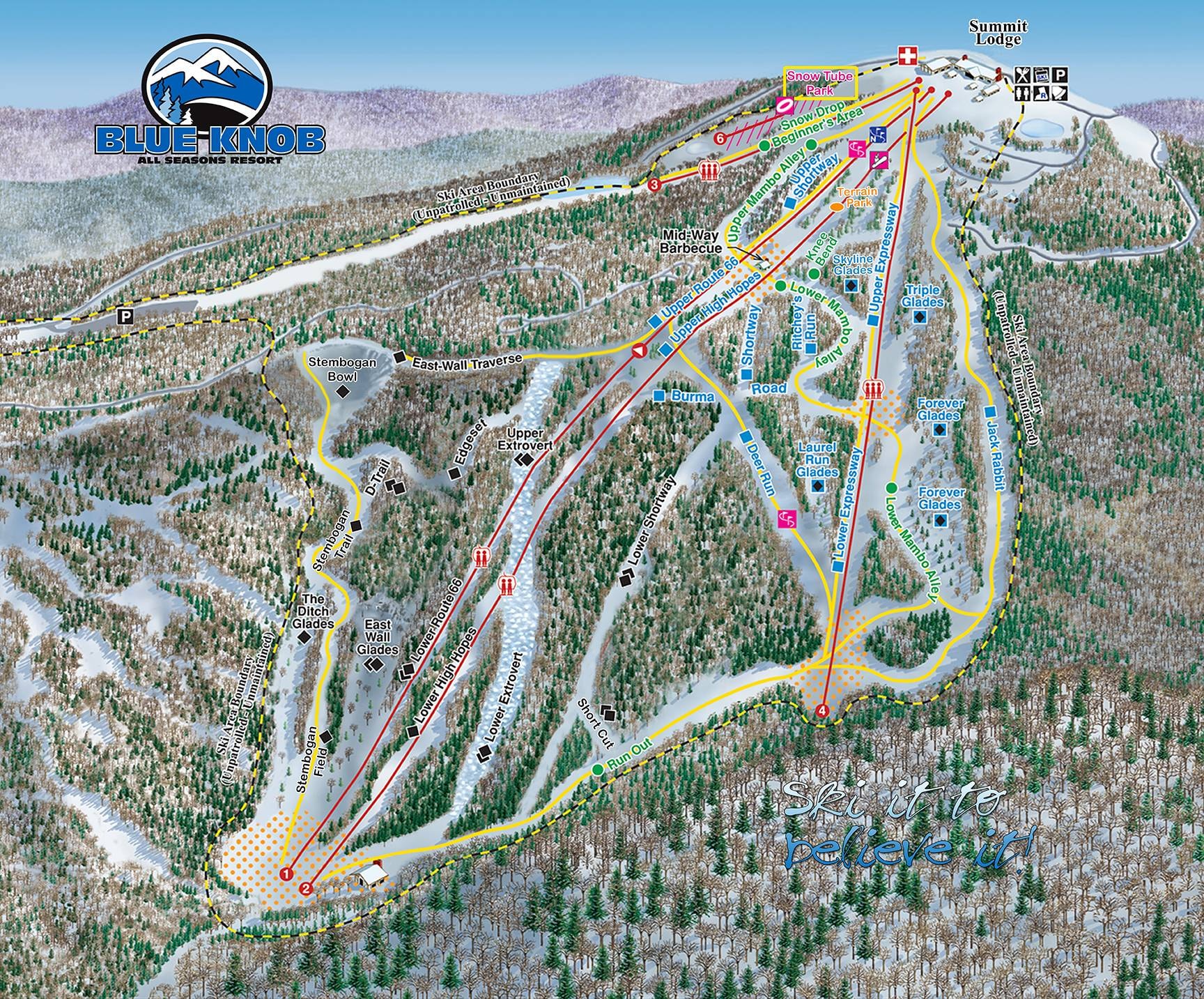 Blue Knob trail map
