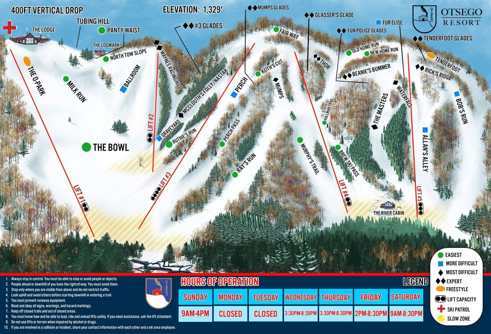 Otsego – Gaylord trail map