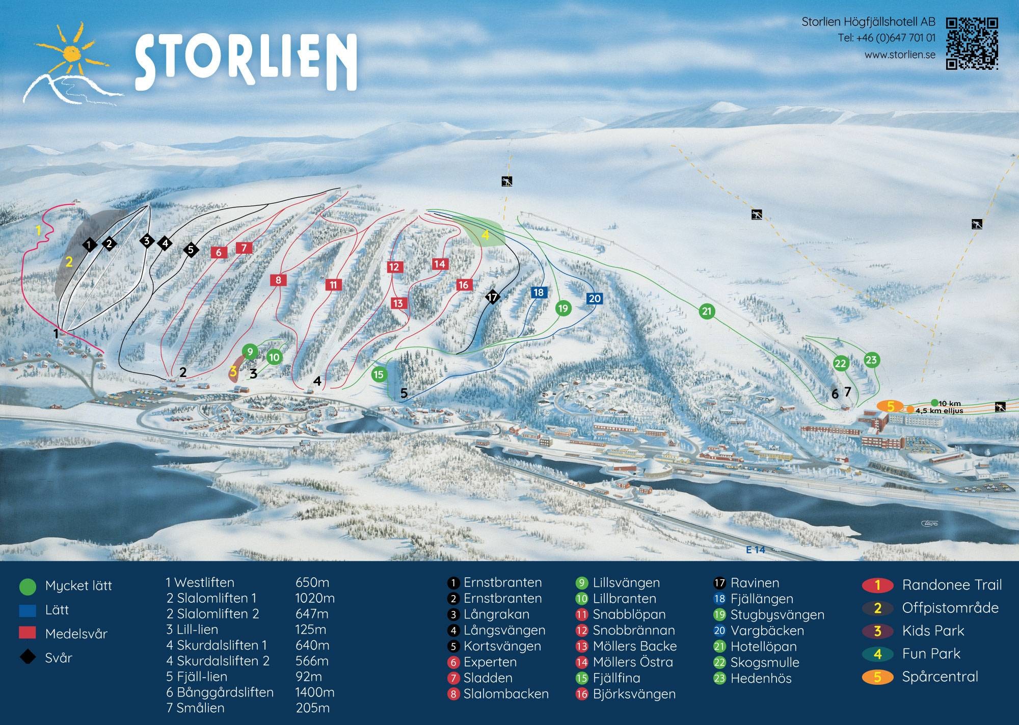 Storlien trail map
