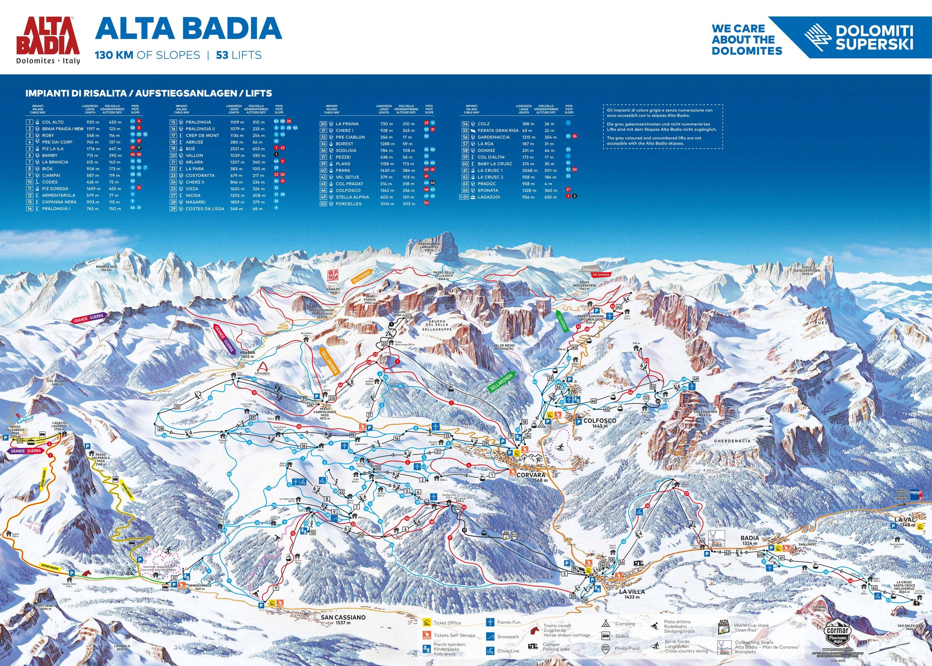 Alta Badia trail map