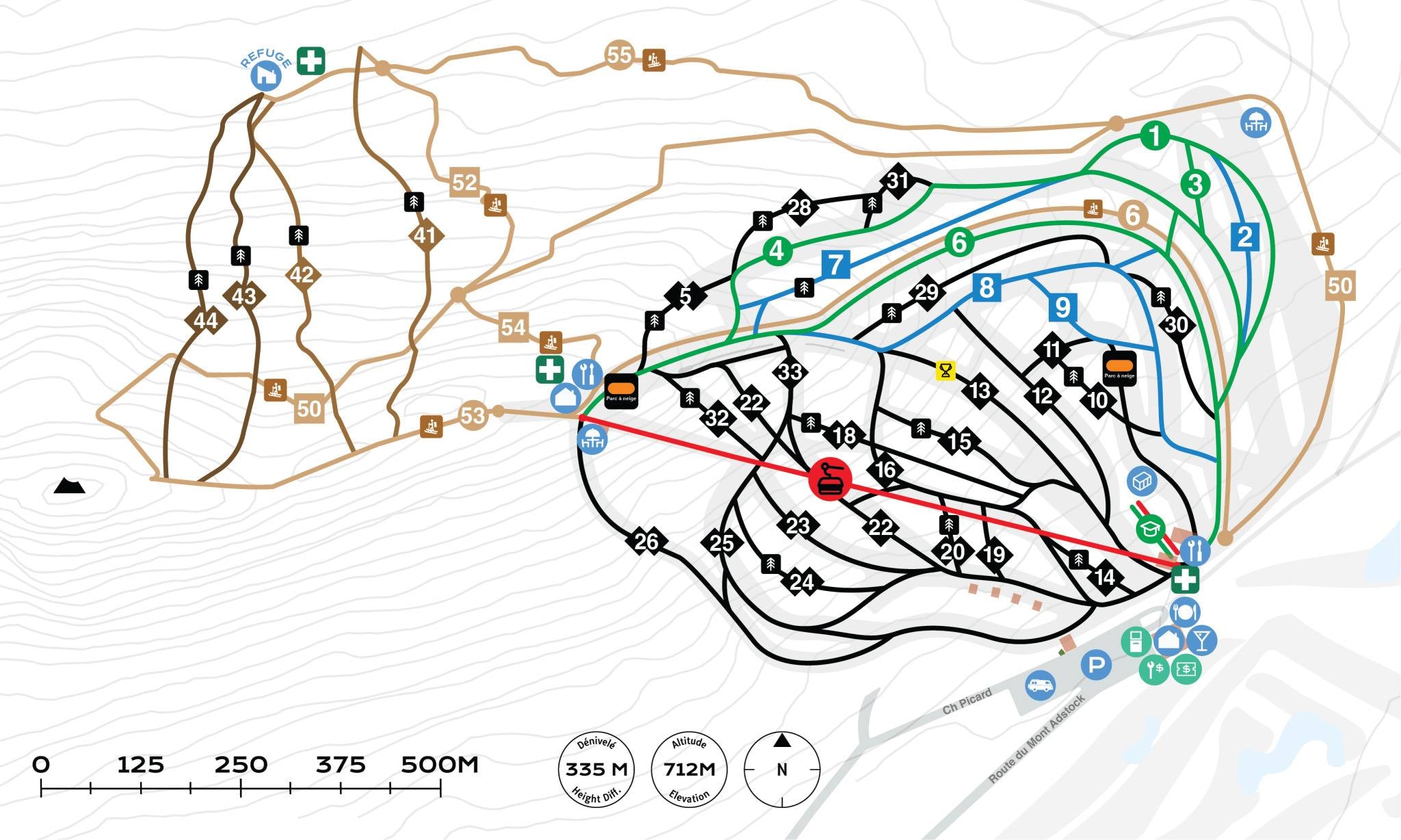Mont Adstock trail map