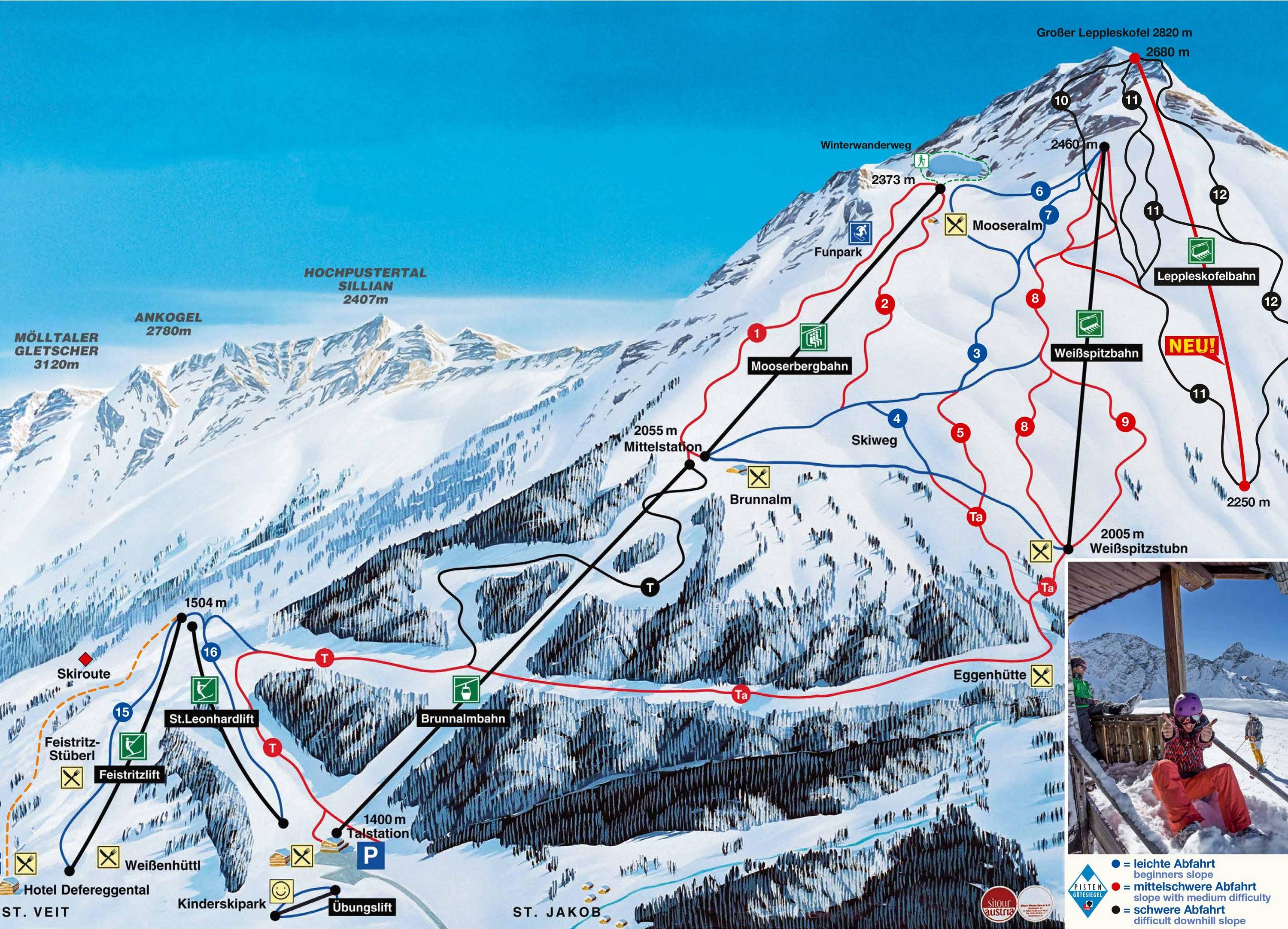 St. Jakob im Defereggental – Brunnalm trail map
