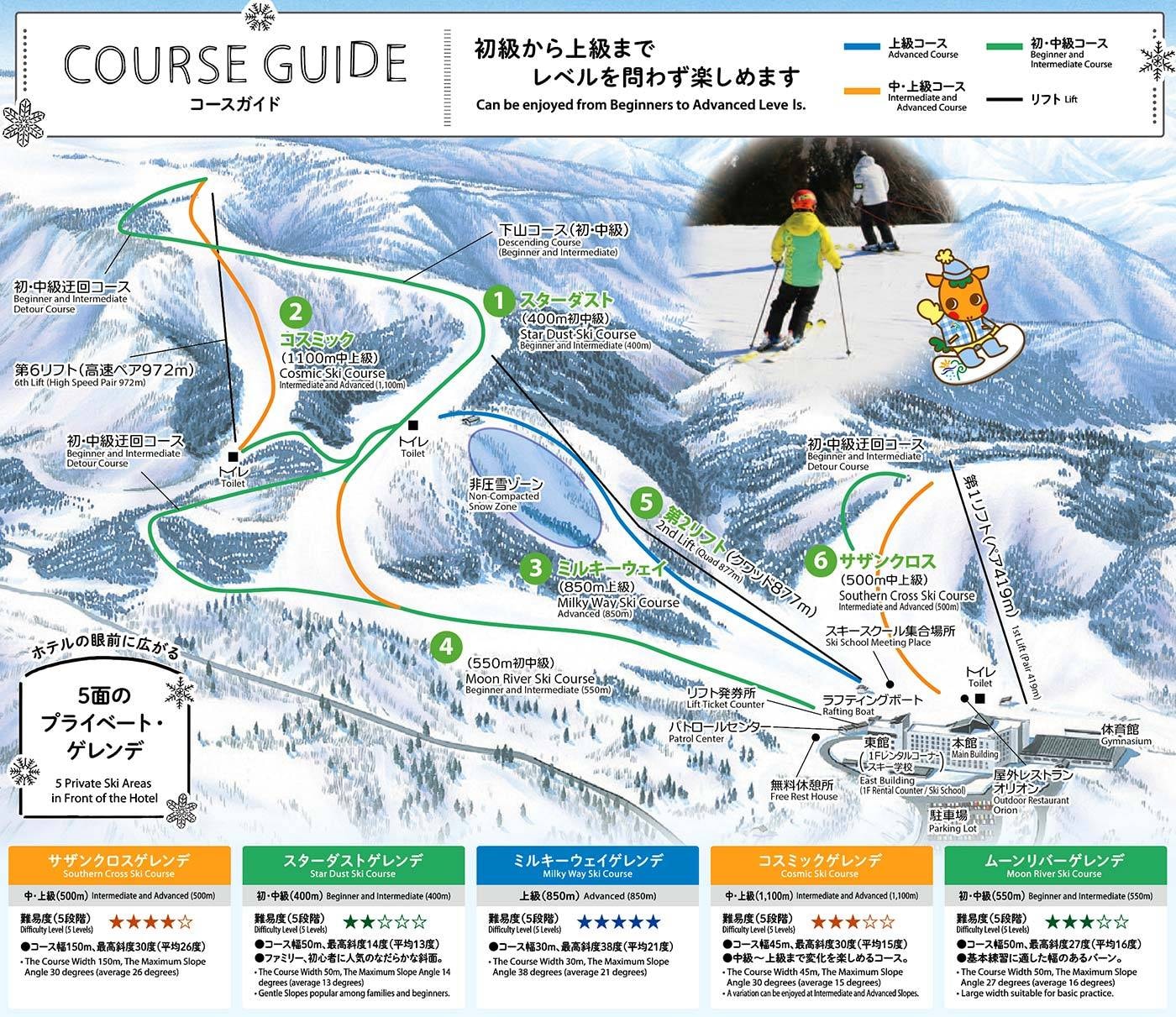 Greenpia Tsunan trail map