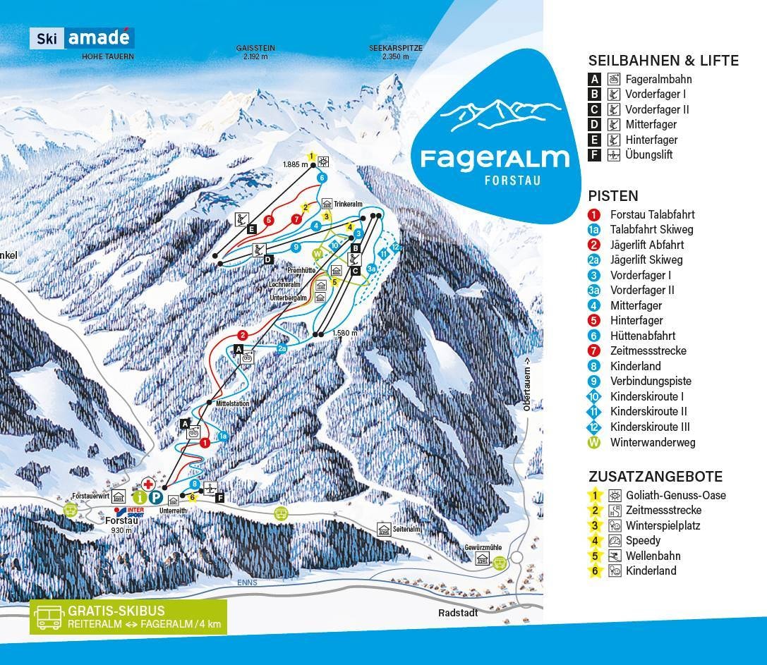 Fageralm – Forstau trail map