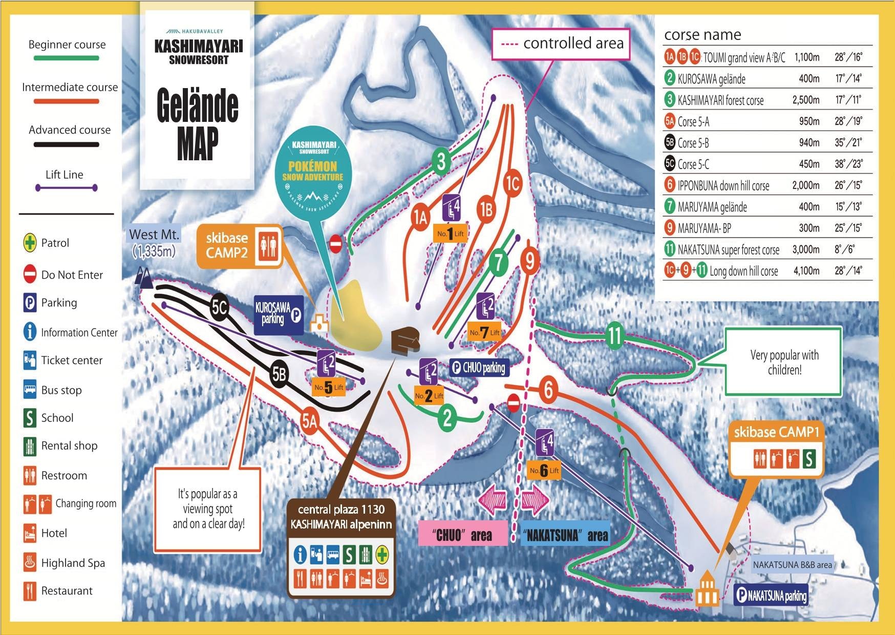 Sun Alpina Kashimayari trail map