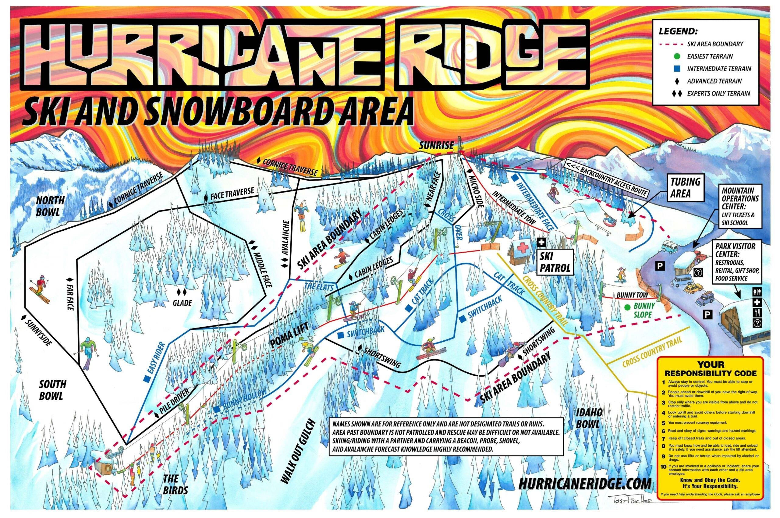 Hurricane Ridge trail map