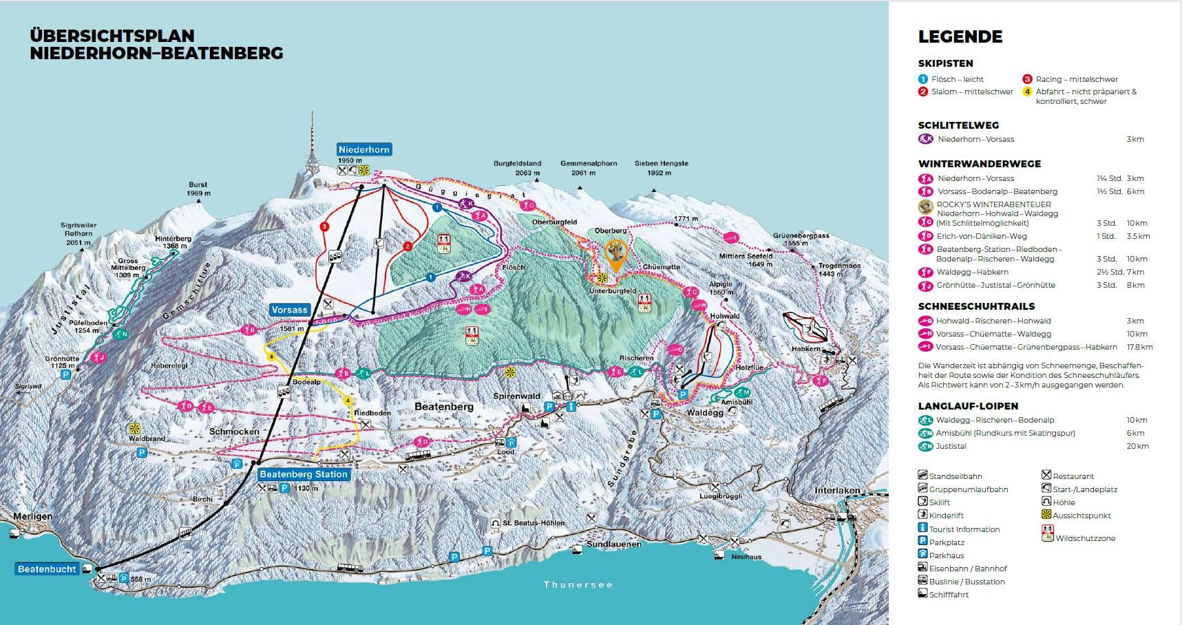 Hohwald – Beatenberg-Waldegg trail map