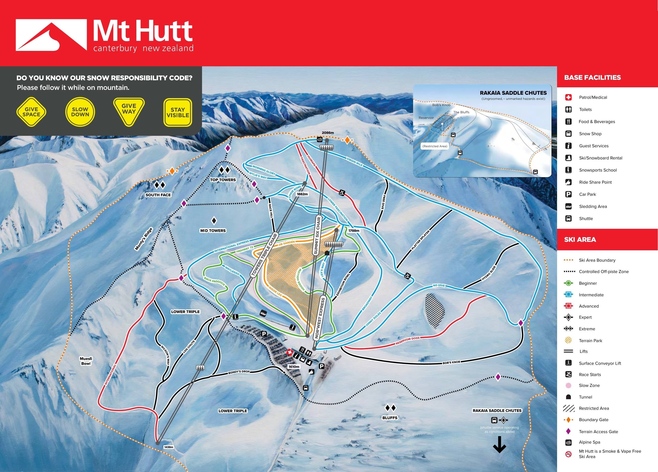 Mt. Hutt trail map