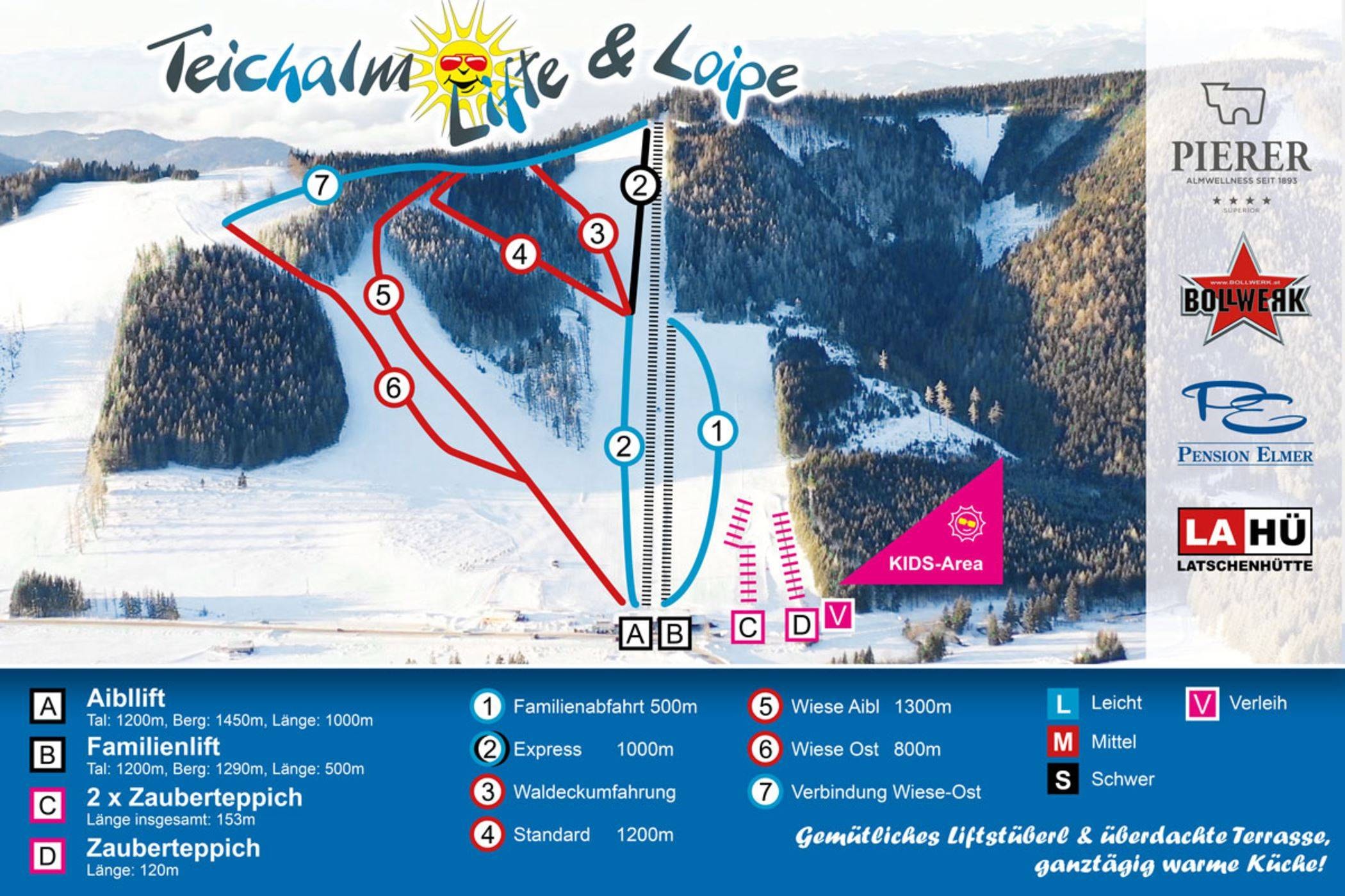 Teichalm – Fladnitz trail map
