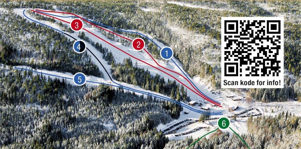 Kjerringåsen trail map