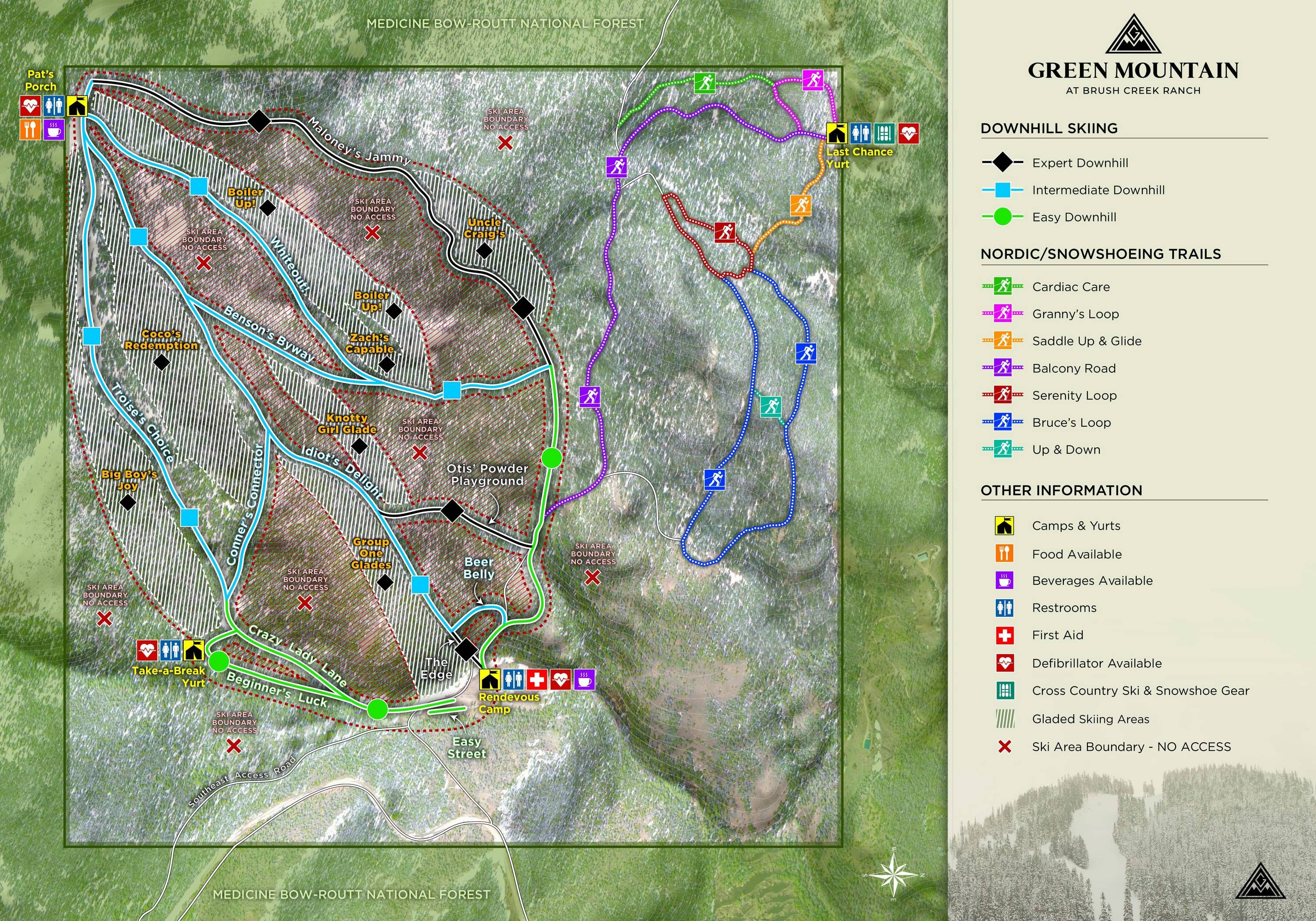 Green Mountain – Brush Creek Ranch trail map