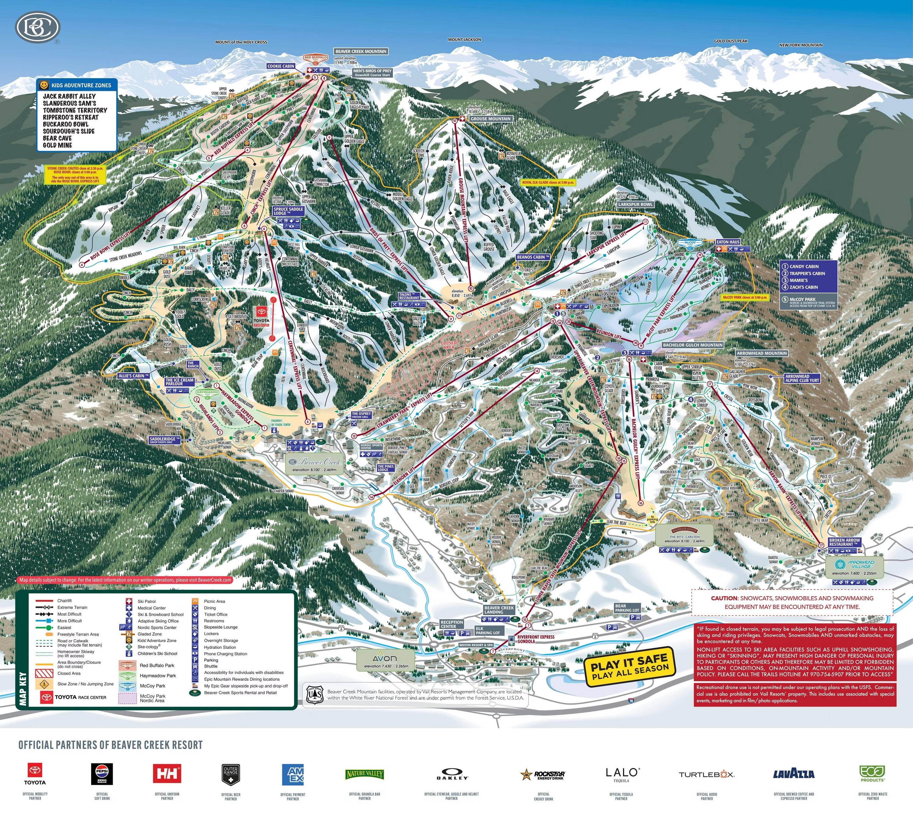 Beaver Creek trail map