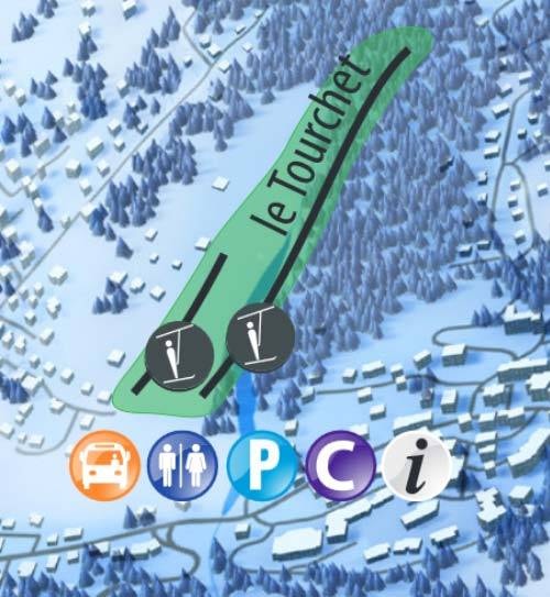 Le Tourchet trail map